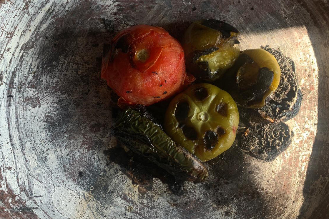 Roasted salsa: a staple of Mexican cuisine.
