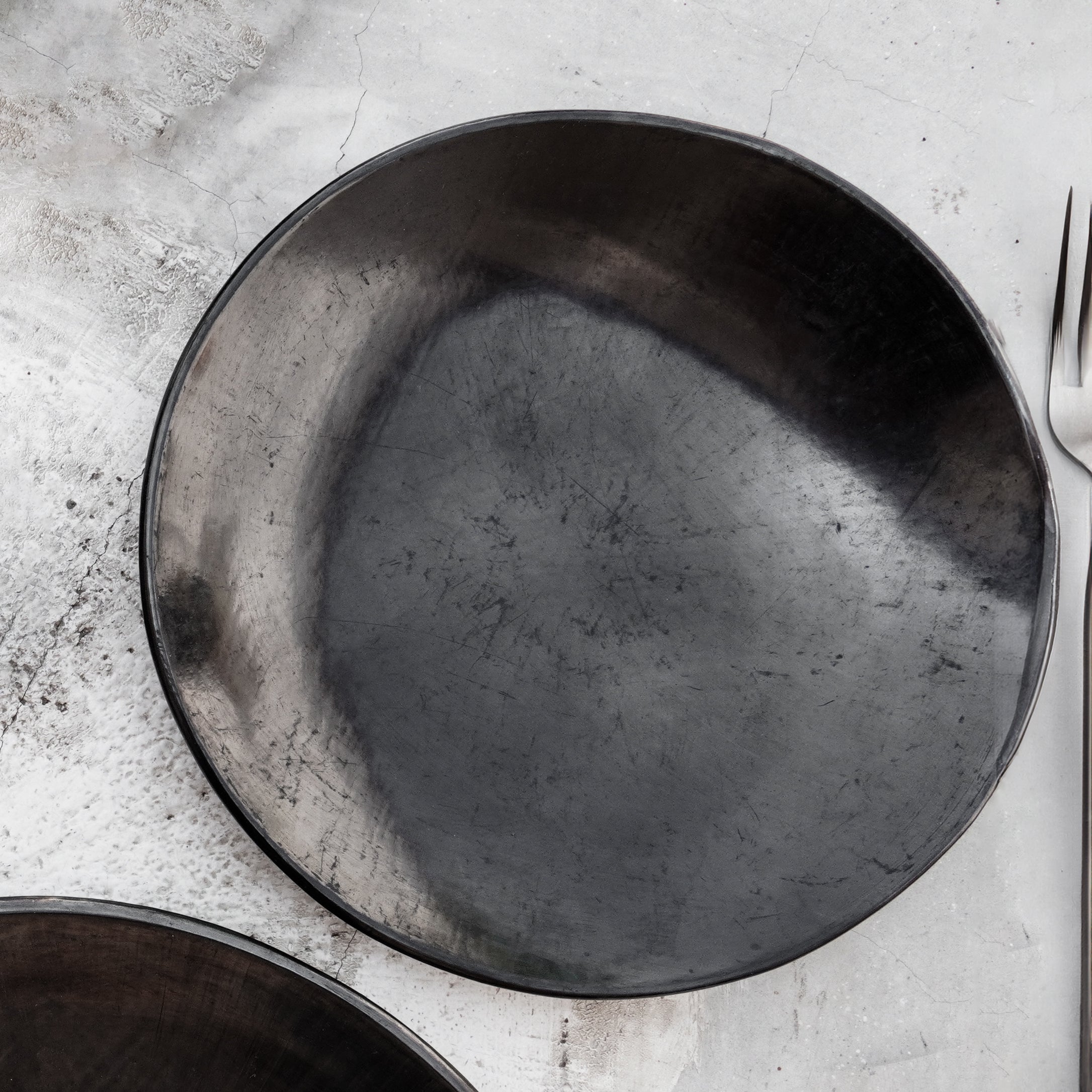 Elena Black Salad Plate