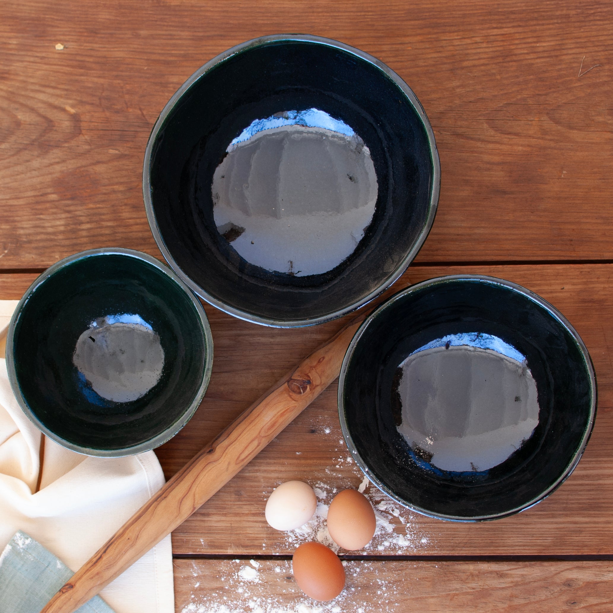 Tazon Mixing Bowl Green Clay