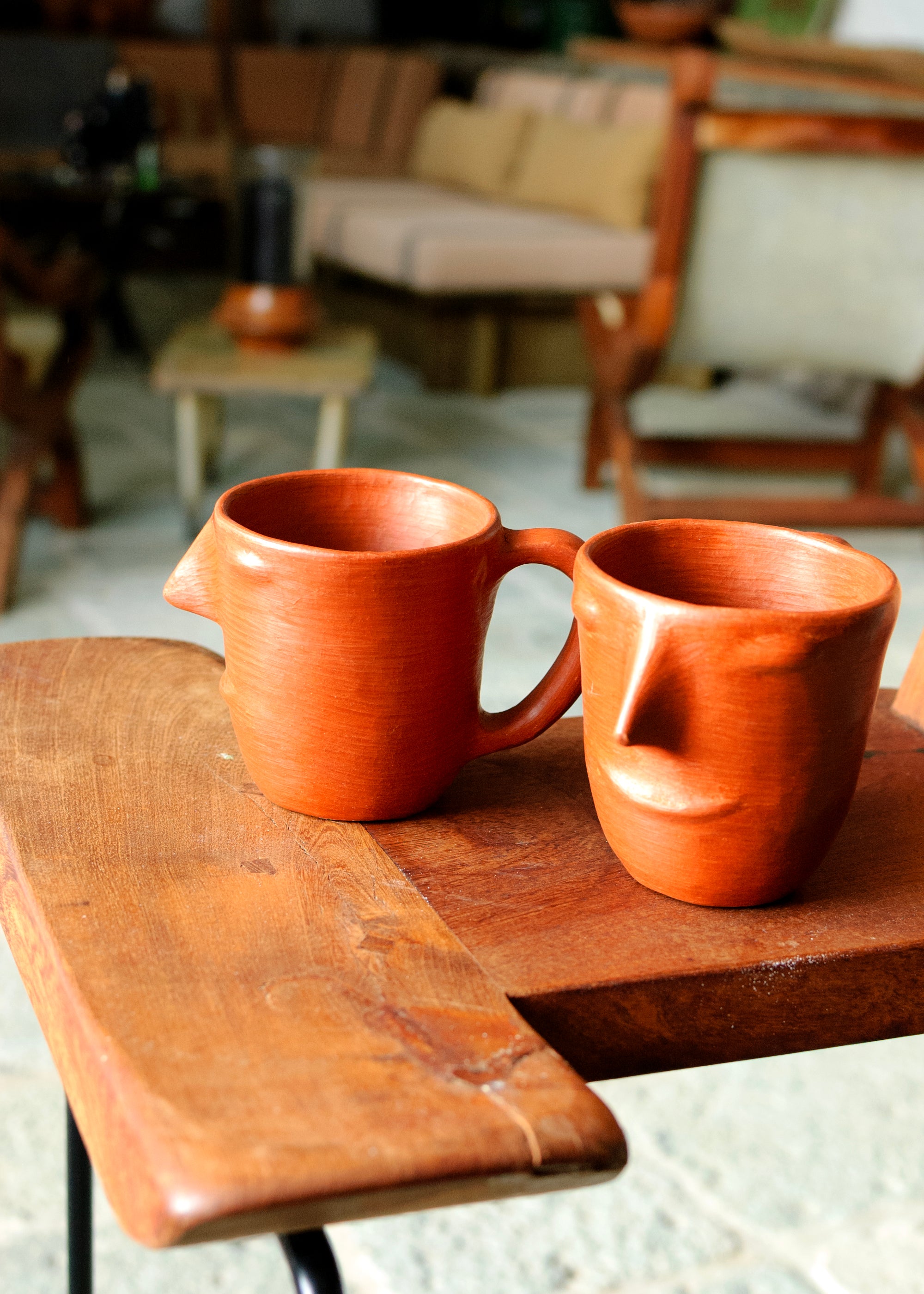 Vernacular Red Clay Face Mug