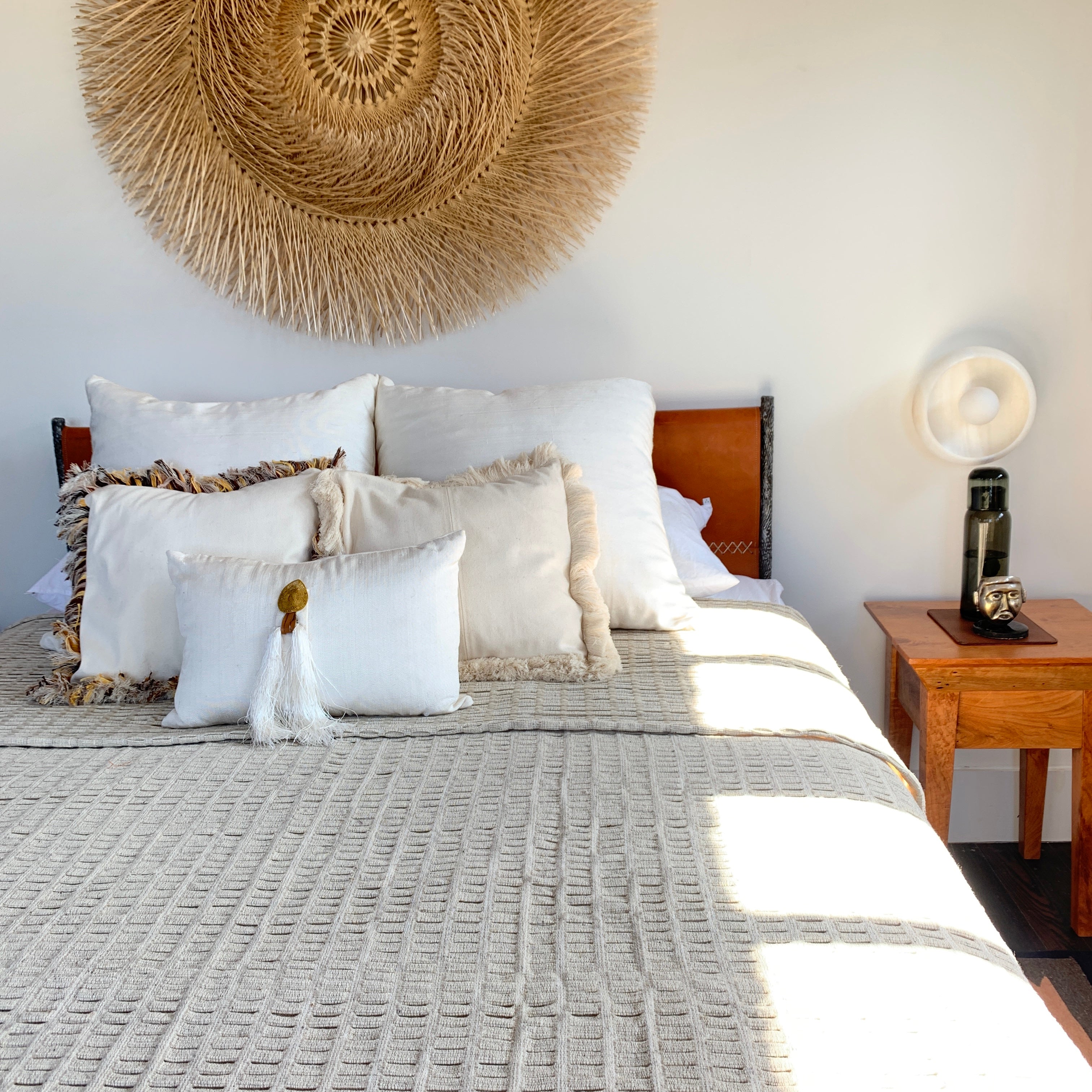 Bolsitas Wool and Cotton Natural Bedspread