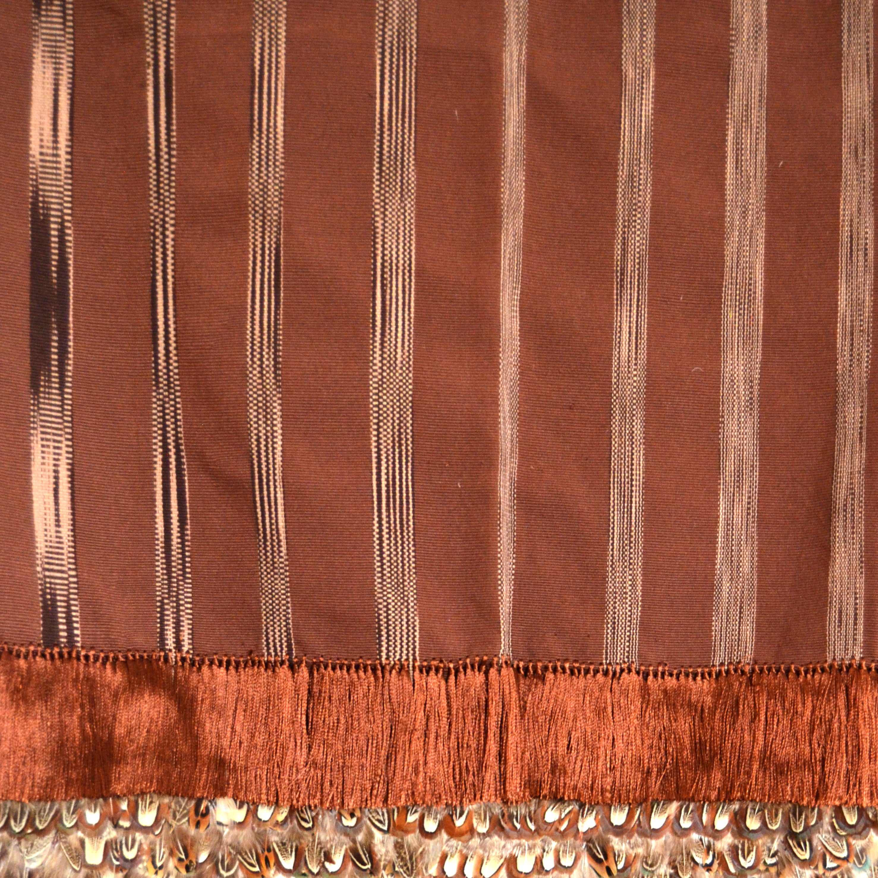 Feather Rebozo — Cream / Rose / Brown
