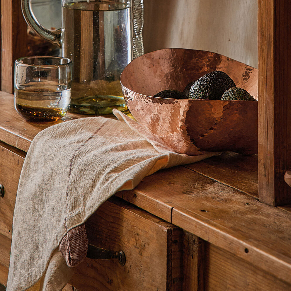 Bermuda Hammered Copper fruit bowl