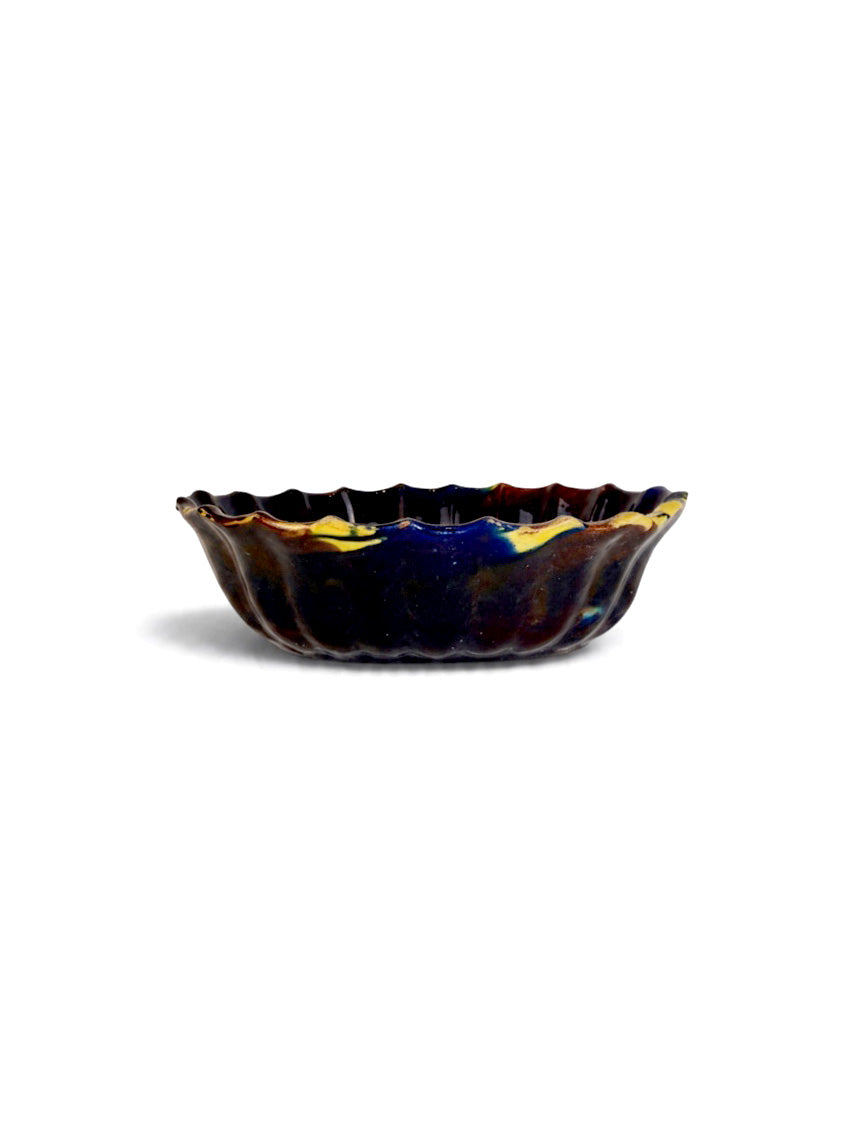 Large Oaxacan Chorreado Bowl No. 2 by Embajada Vintage, vibrant ceramic tableware with colorful splatter glaze design.