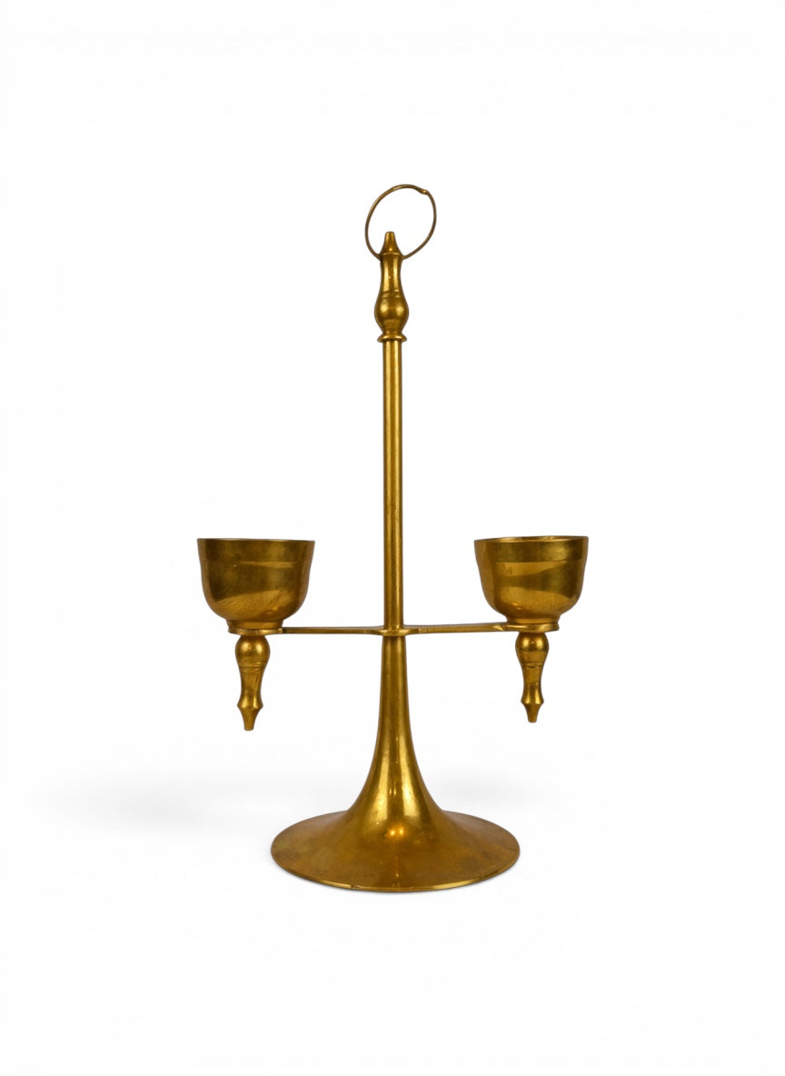 Two-Candle Brass Candlestick
