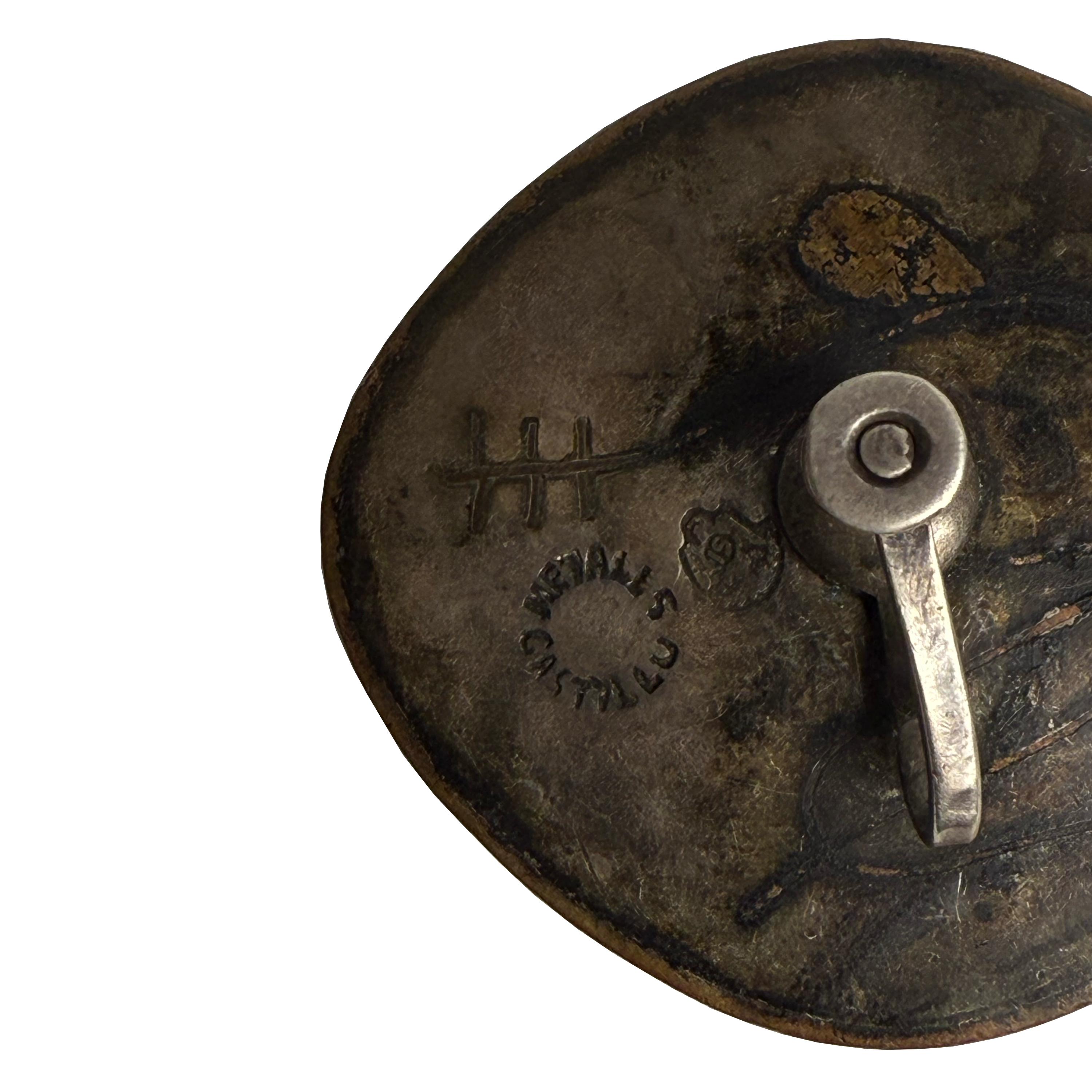 Los Castillos Taxco Silver Earrings, c 1950