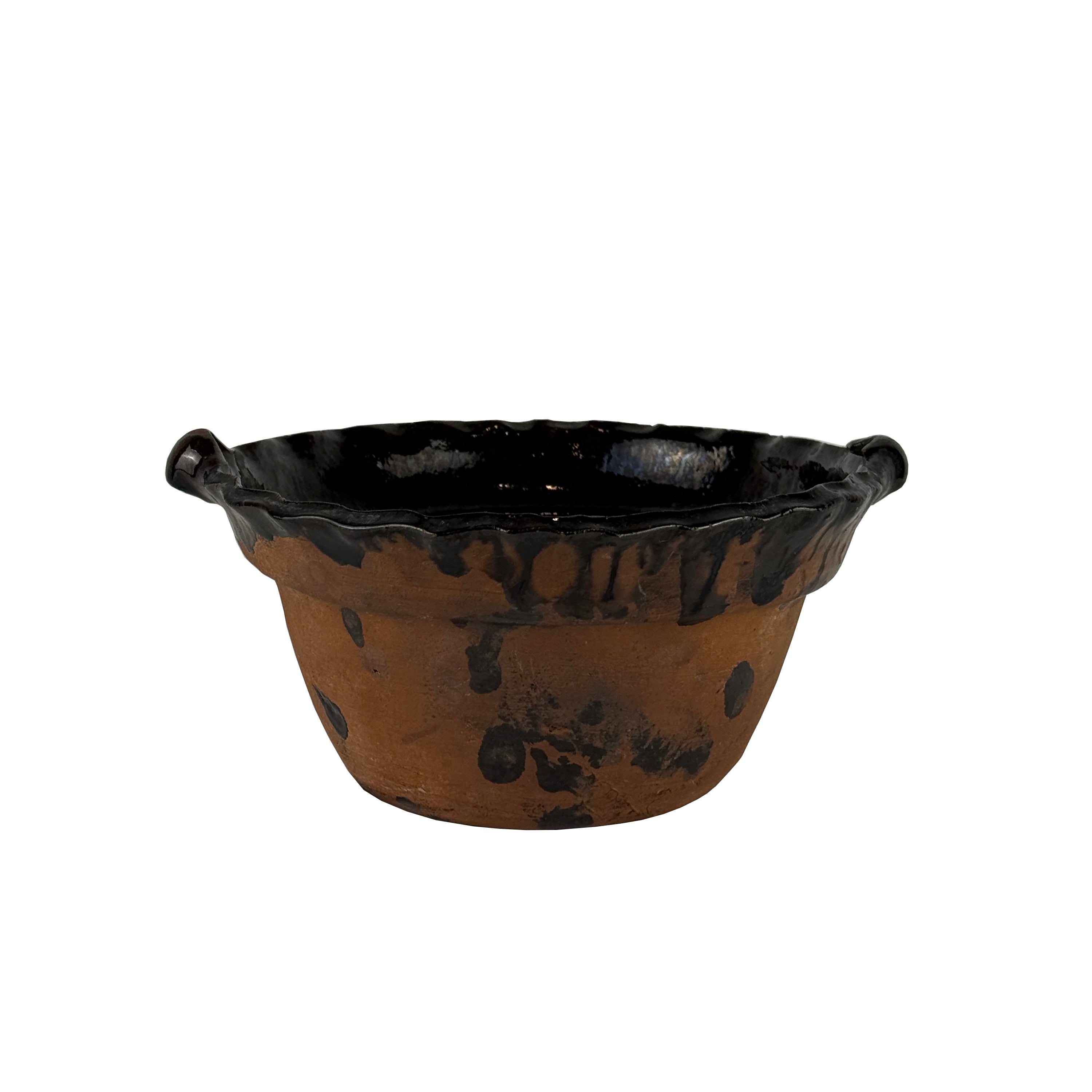 Vintage Red Clay and Black Clay Cazuela