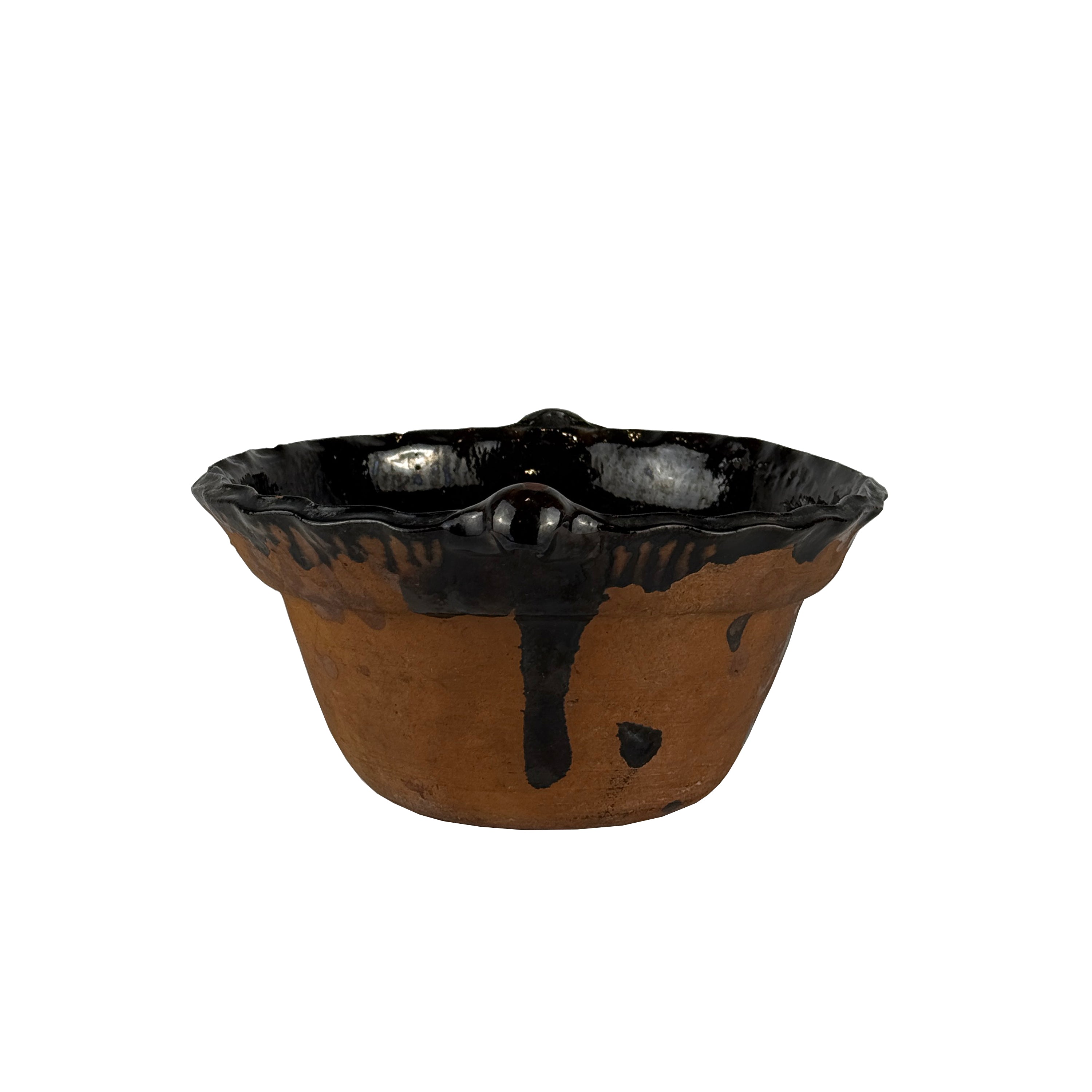 Vintage Red Clay and Black Clay Cazuela