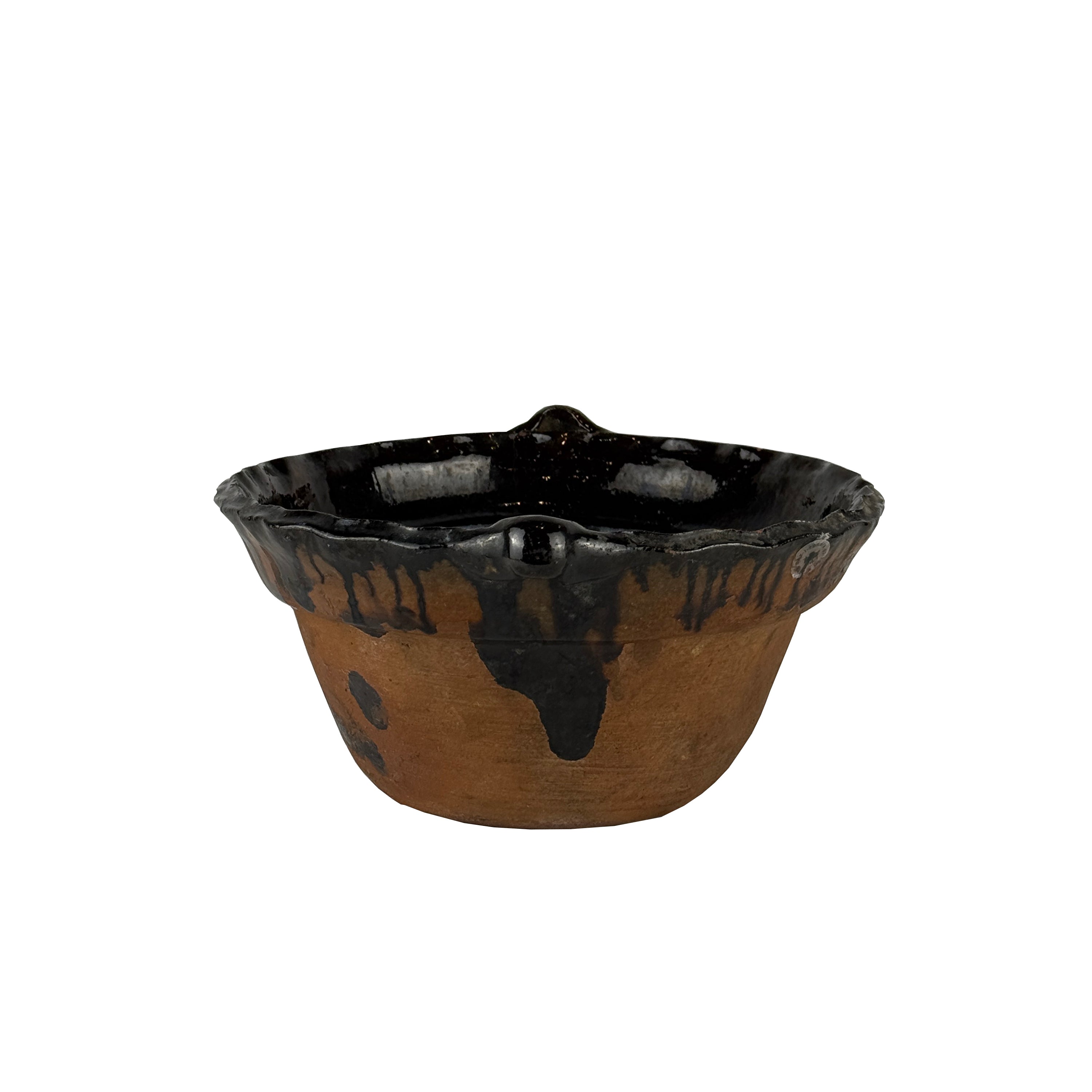 Vintage Red Clay and Black Clay Cazuela