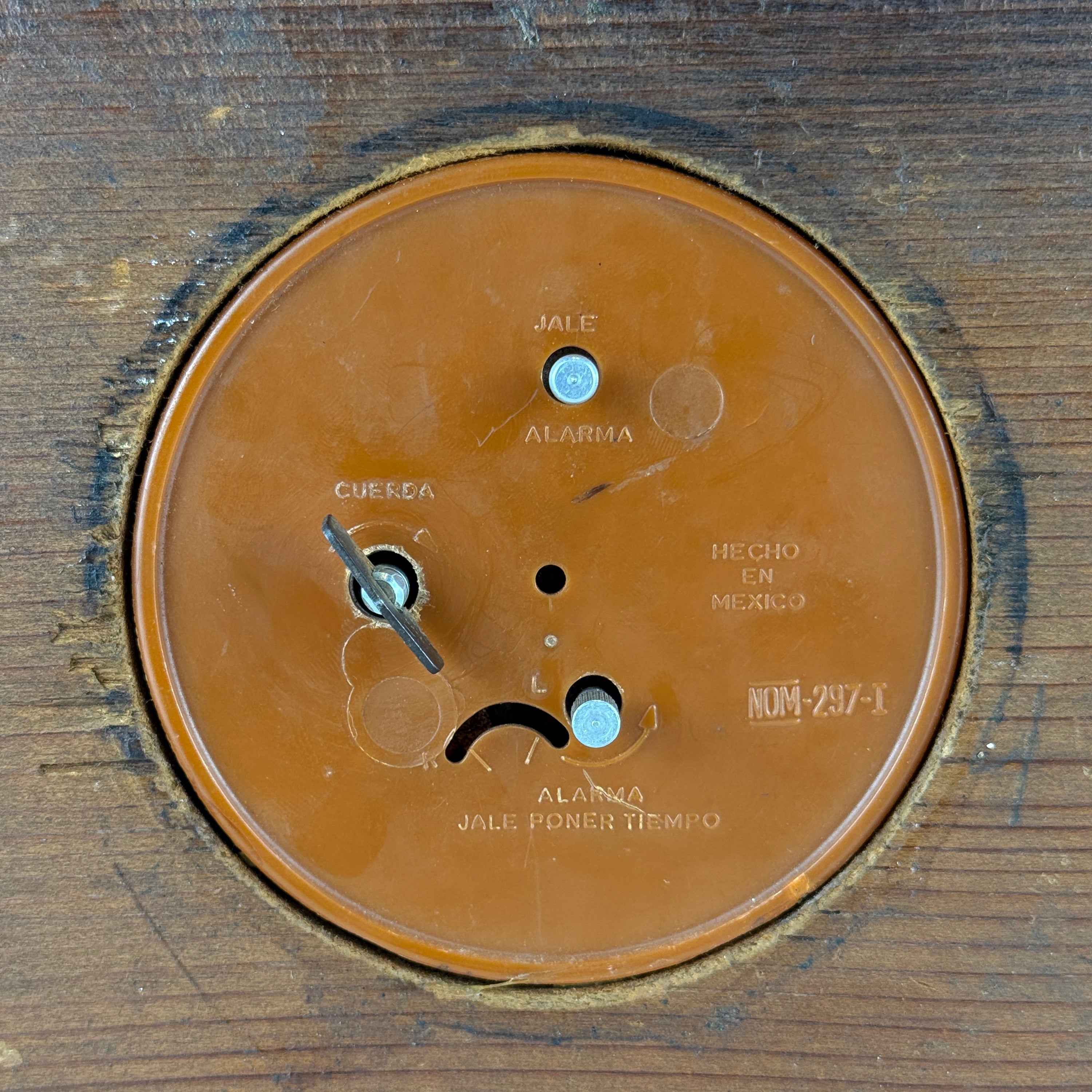 Wooden Mantel Clock with Gold Leaf (Non-Working) c. 1950s