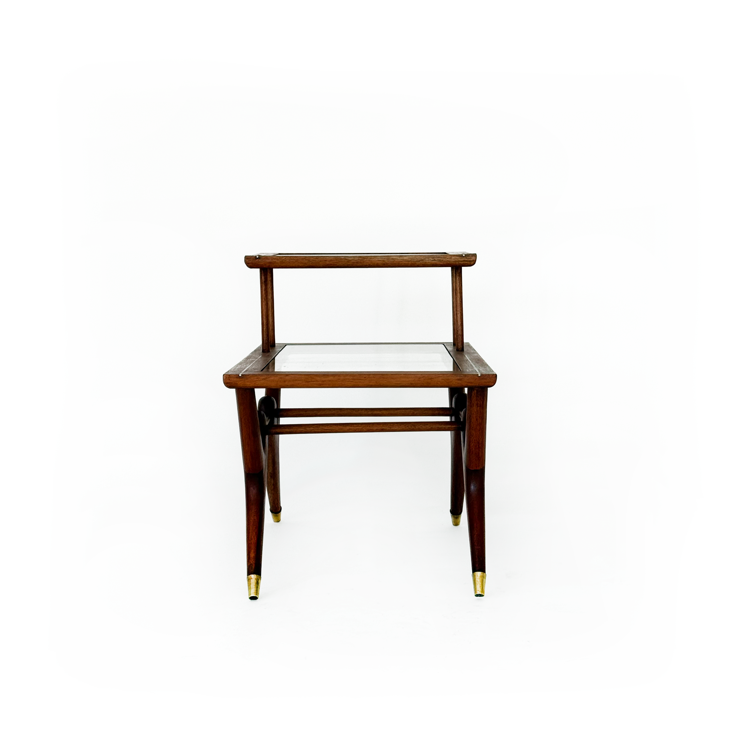 Eugenio Escudero Mahogany Wood Side Table c. 1950s