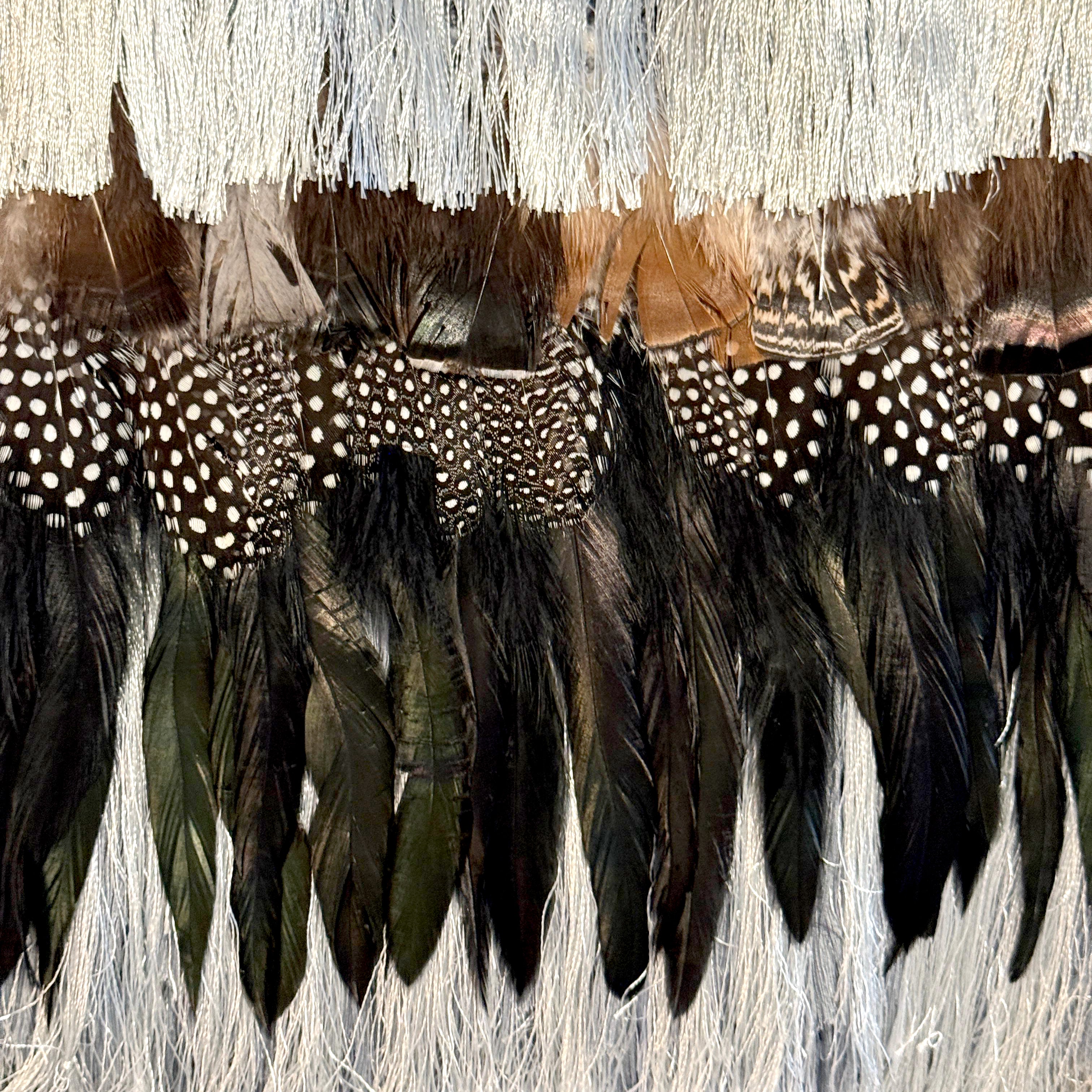 Feather Rebozo — Ash / Stone / Iridescent