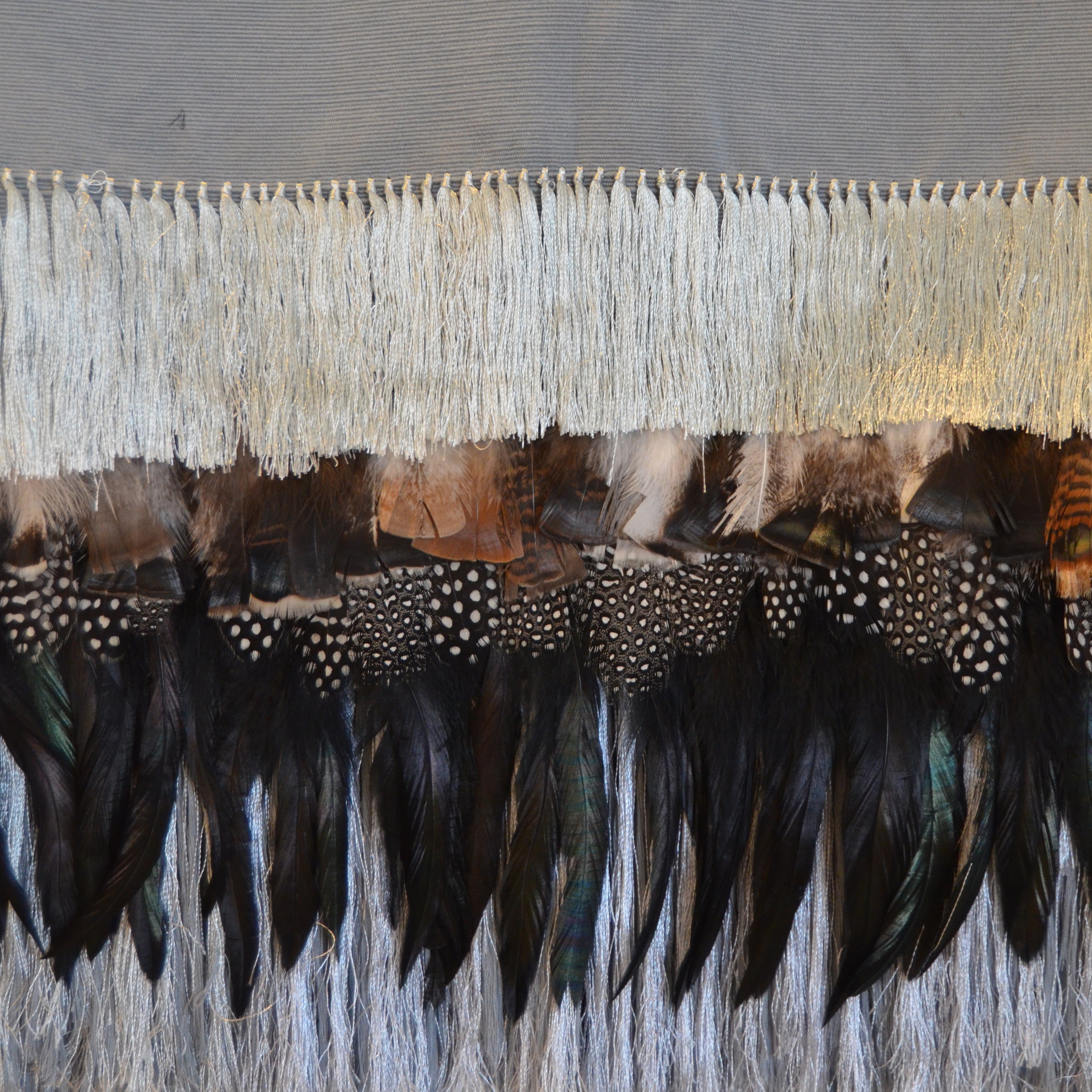 Feather Rebozo — Ash / Stone / Iridescent