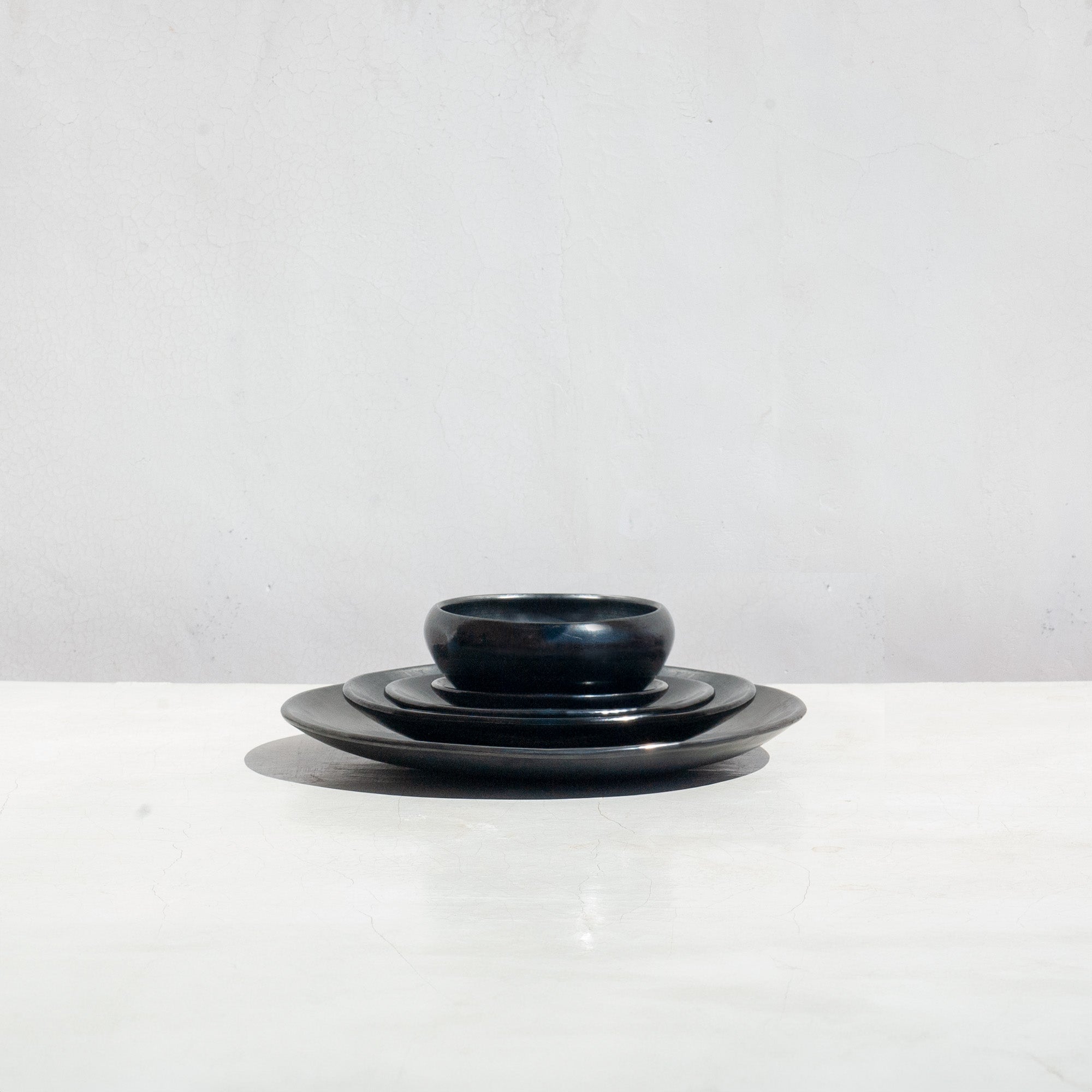 Elena Black Salad Plate