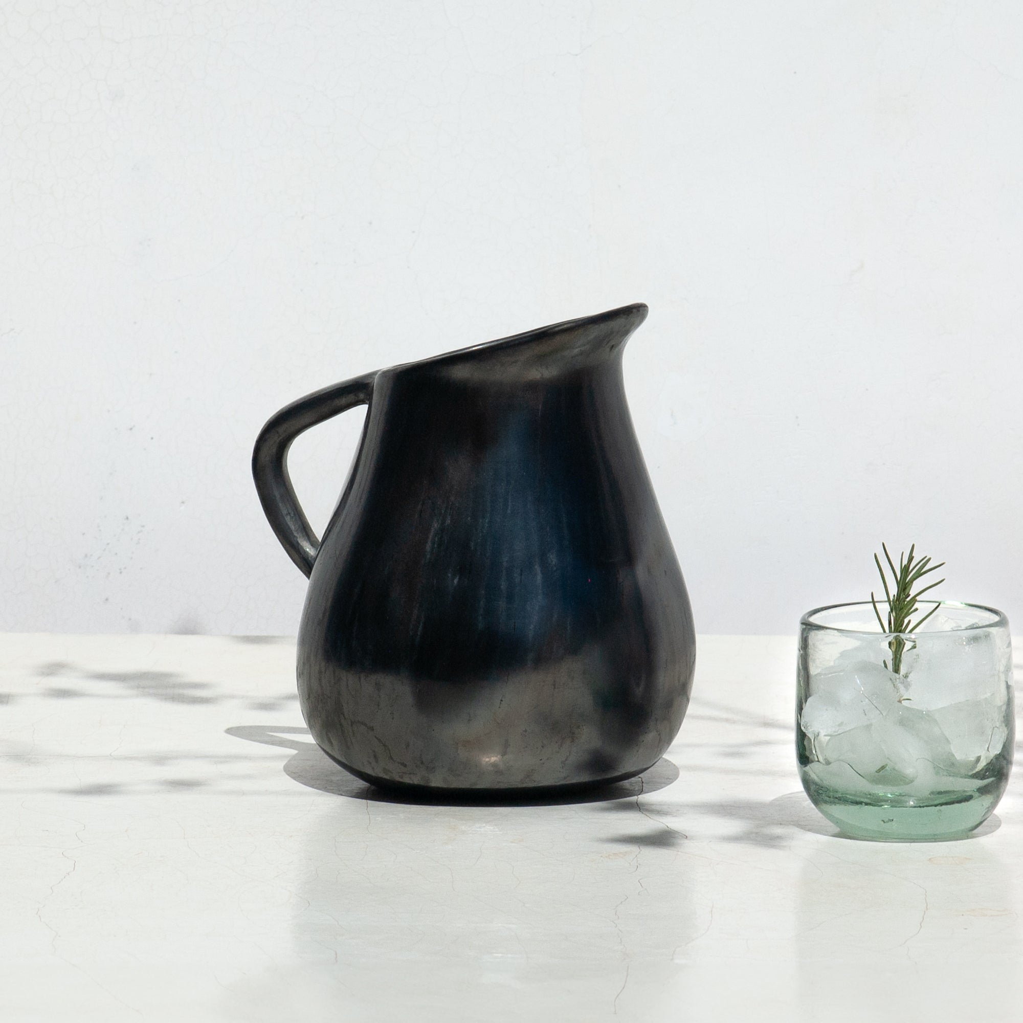 Rosetta Pitcher Black Clay