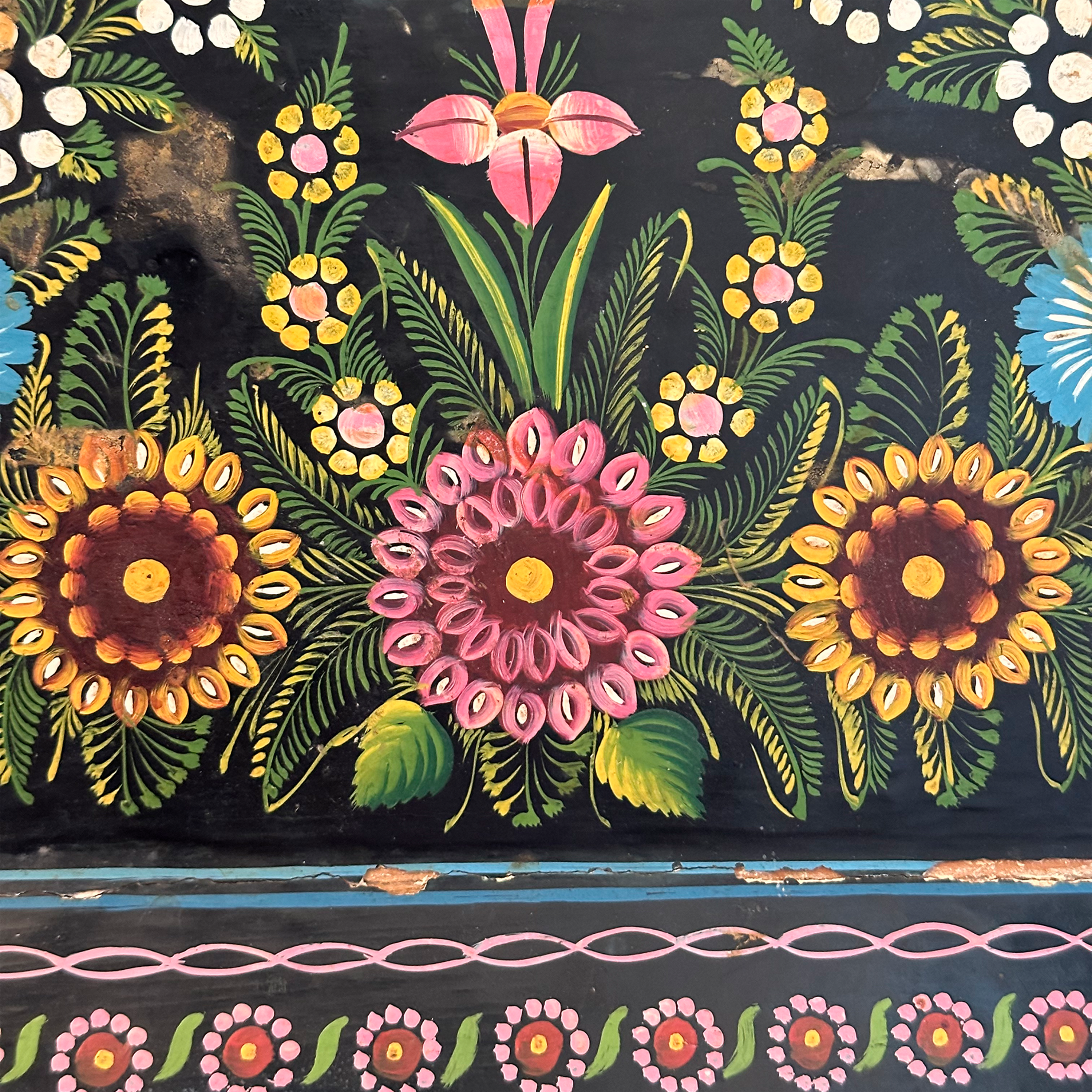 Vintage Olinalá Hand Painted Tray