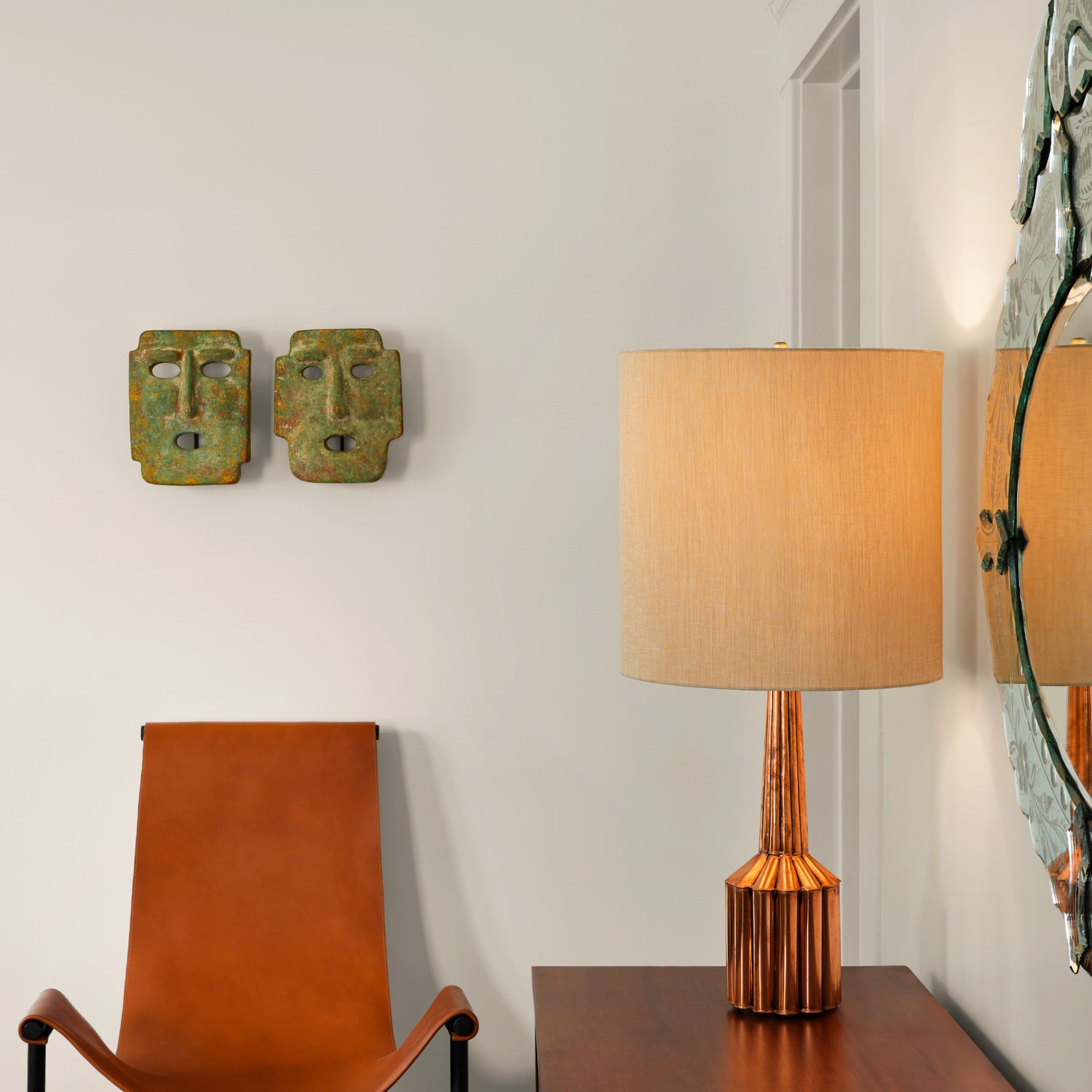 Gene Byron Copper Table Lamp with Shade *Special Order*
