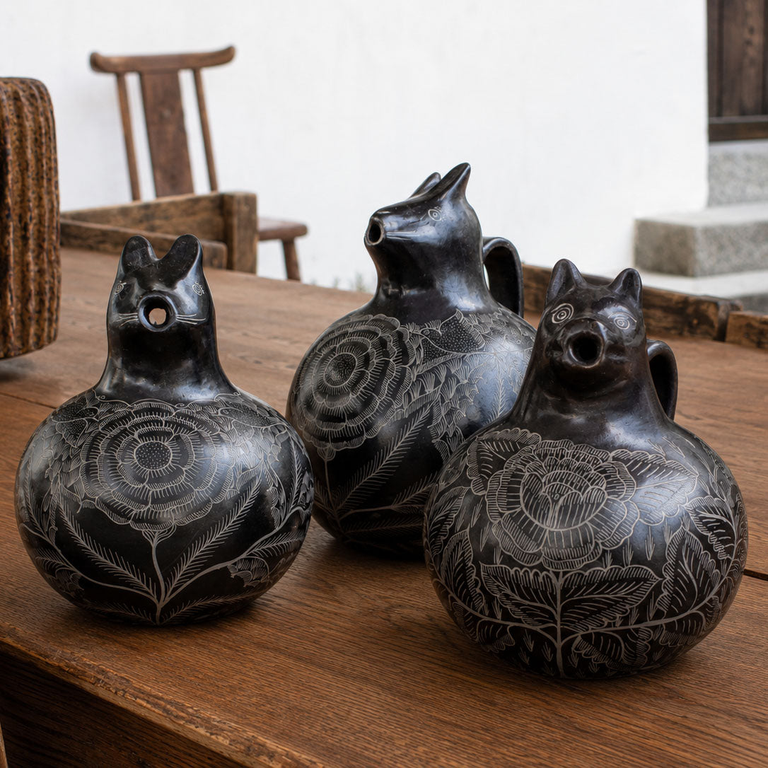 Huancito Clay Rabbit Pitcher