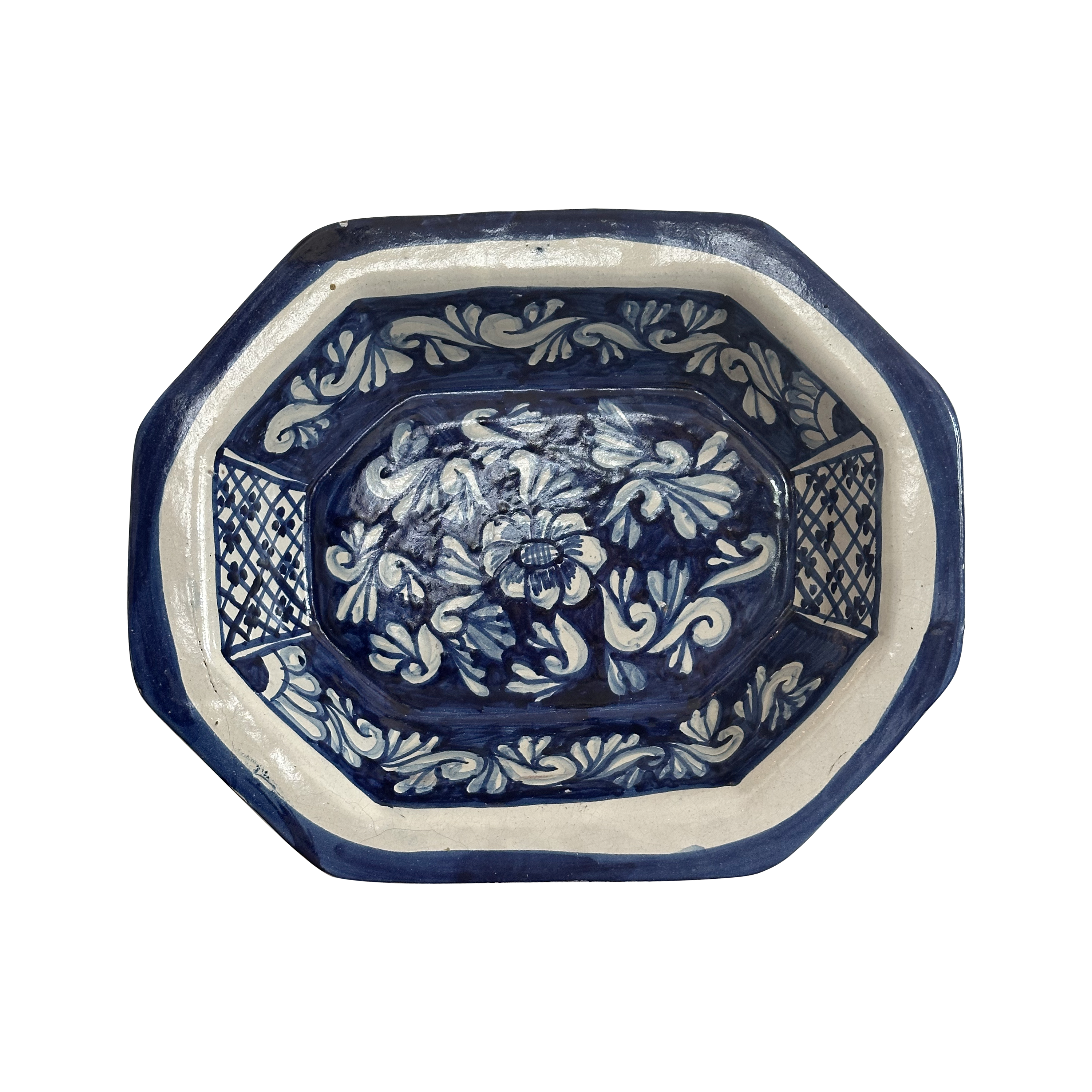 Blue Octagonal Talavera Platter