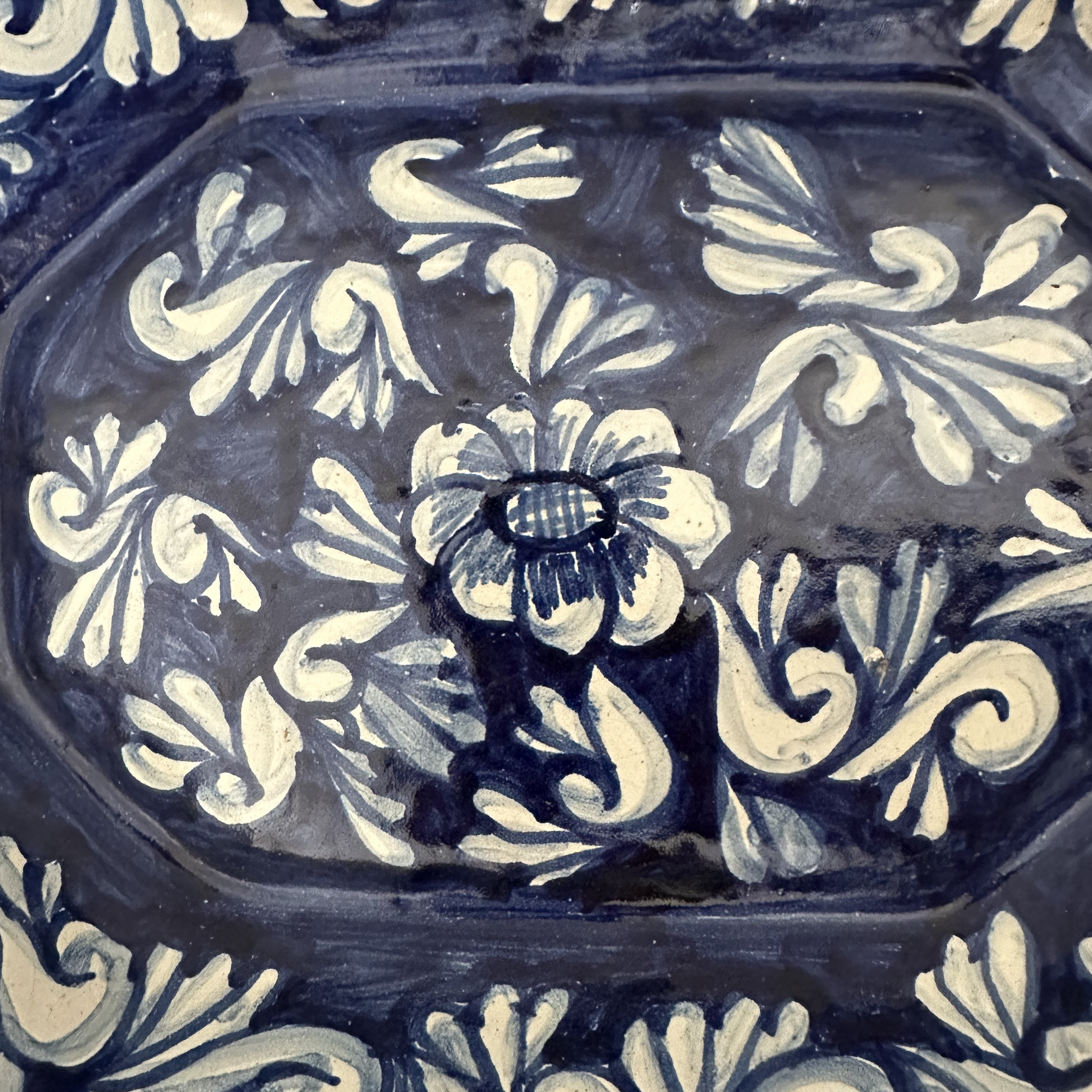 Blue Octagonal Talavera Platter