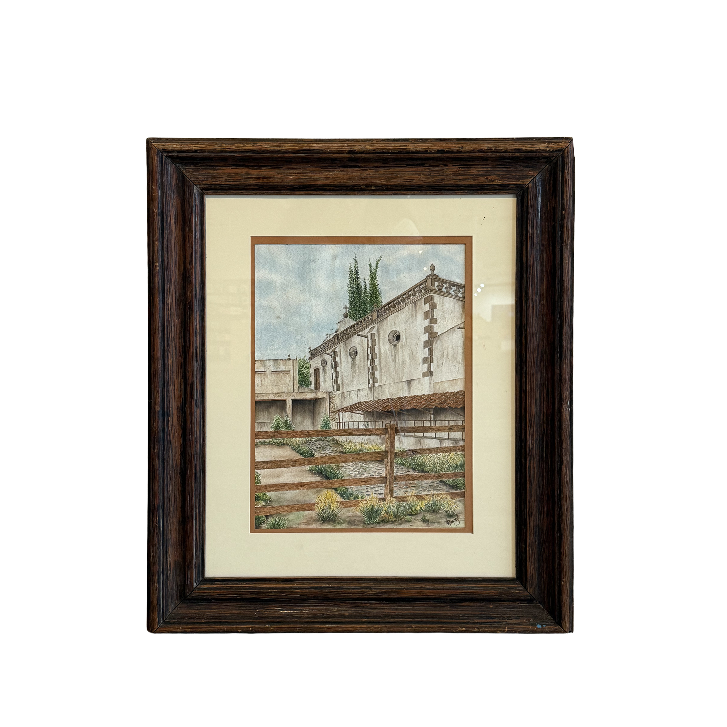 Hacienda Watercolor Painting