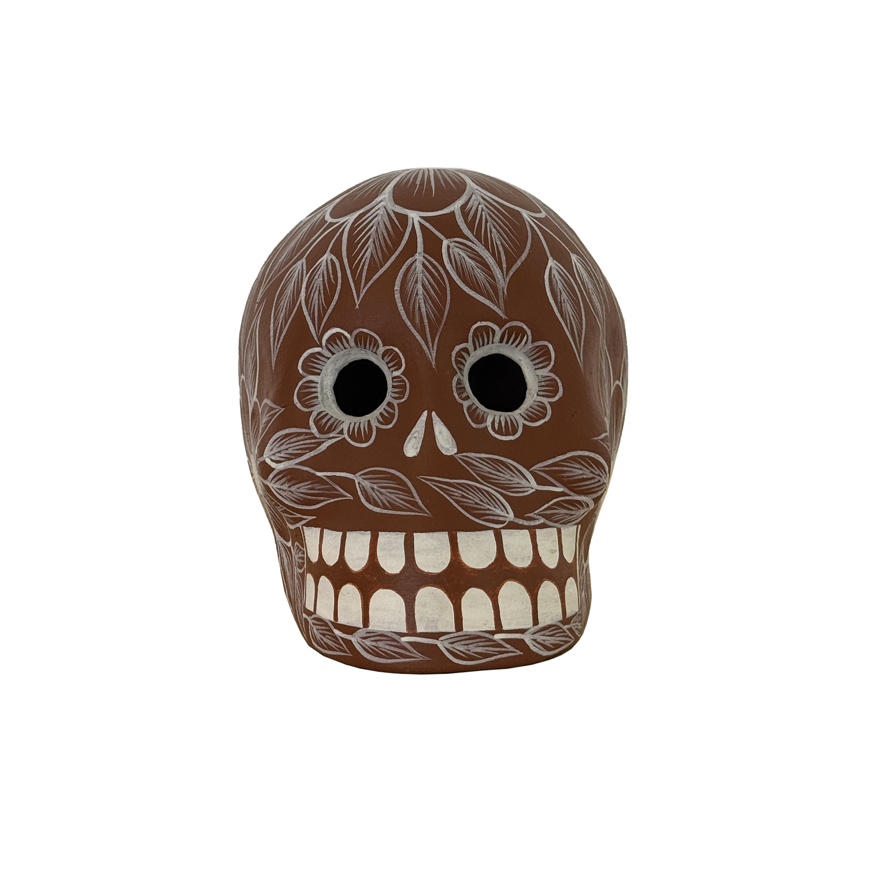 Hand Painted Clay Dia de los Muertos Skull
