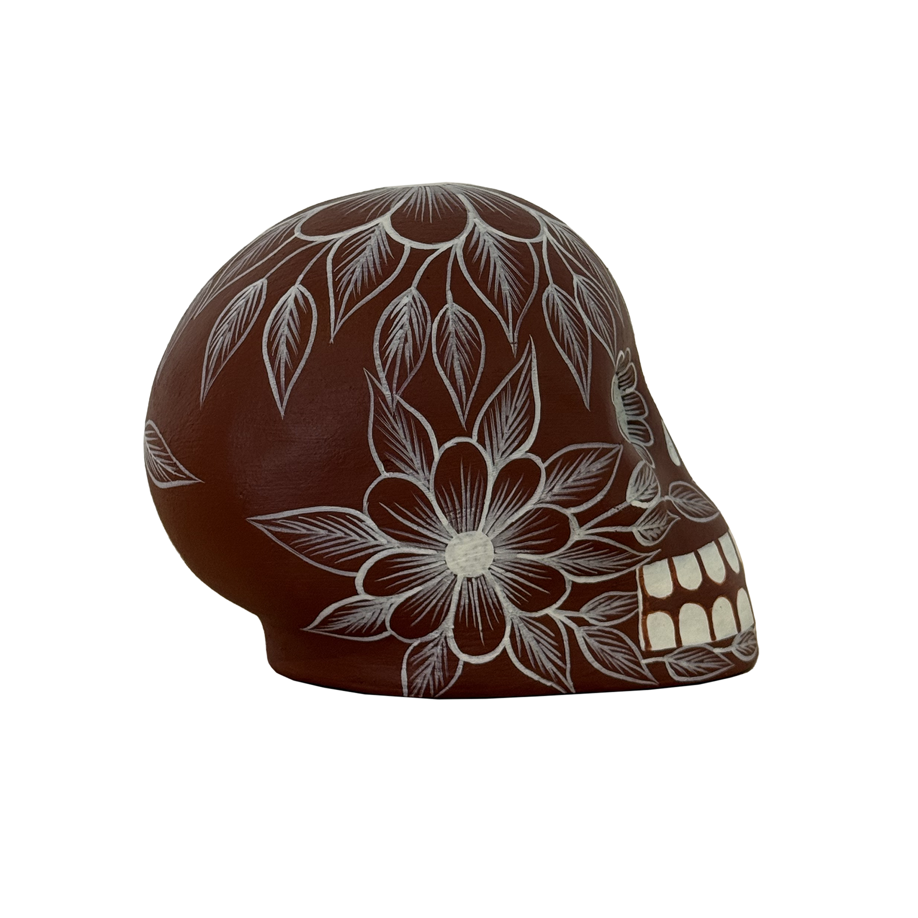 Hand Painted Clay Dia de los Muertos Skull