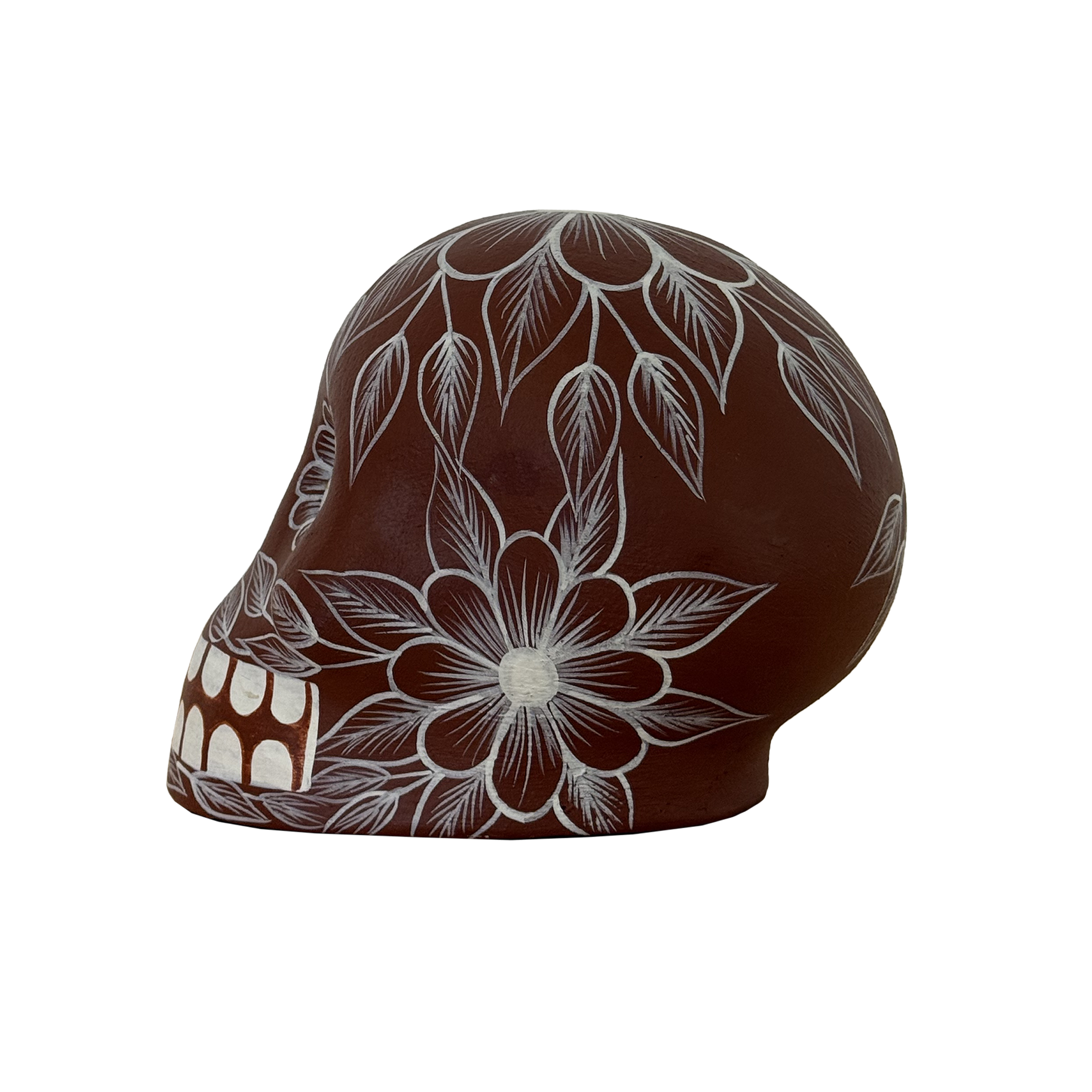 Hand Painted Clay Dia de los Muertos Skull