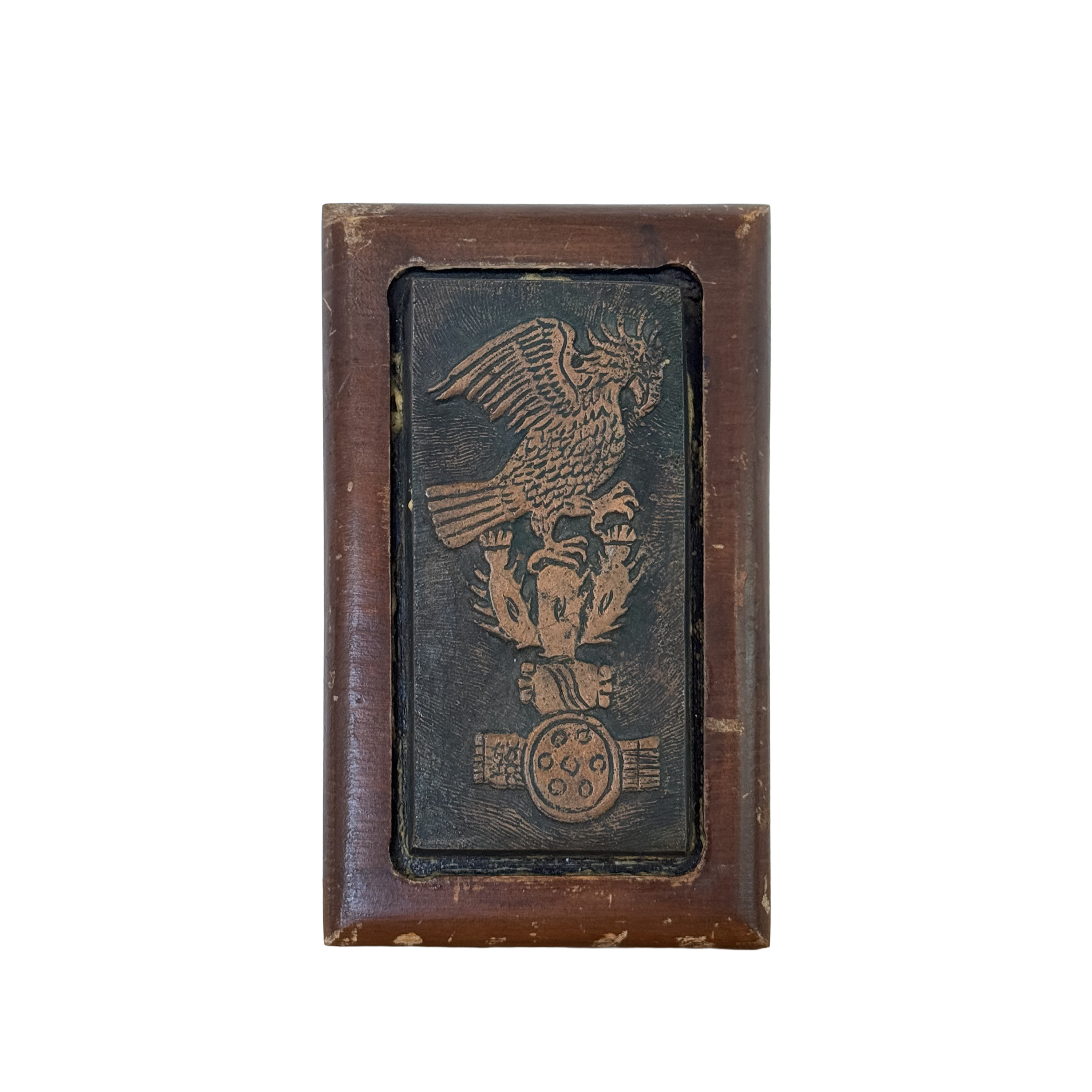 Mexican Coat of Arms Plaque on Wood