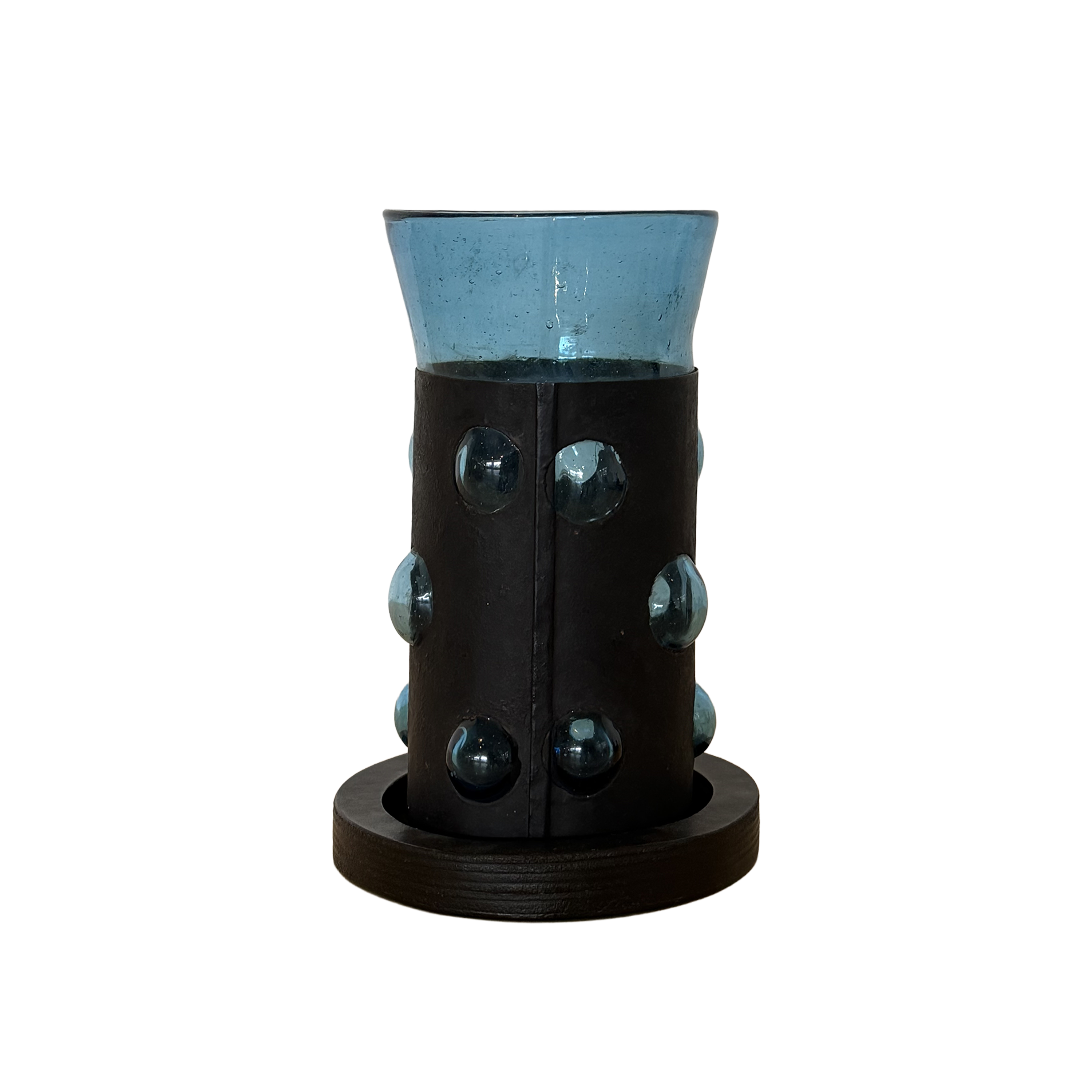 Feders Glass and Steel Hurricane Lamps