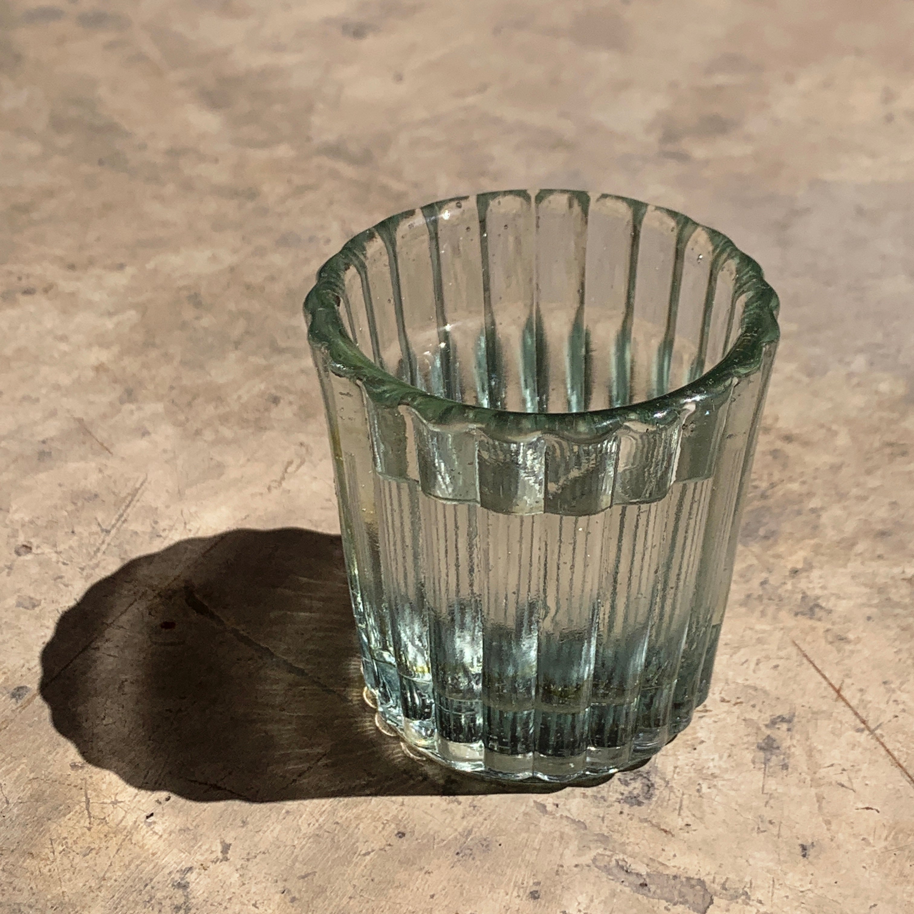 CLEAR Pressed glass Mezcalero Rayado