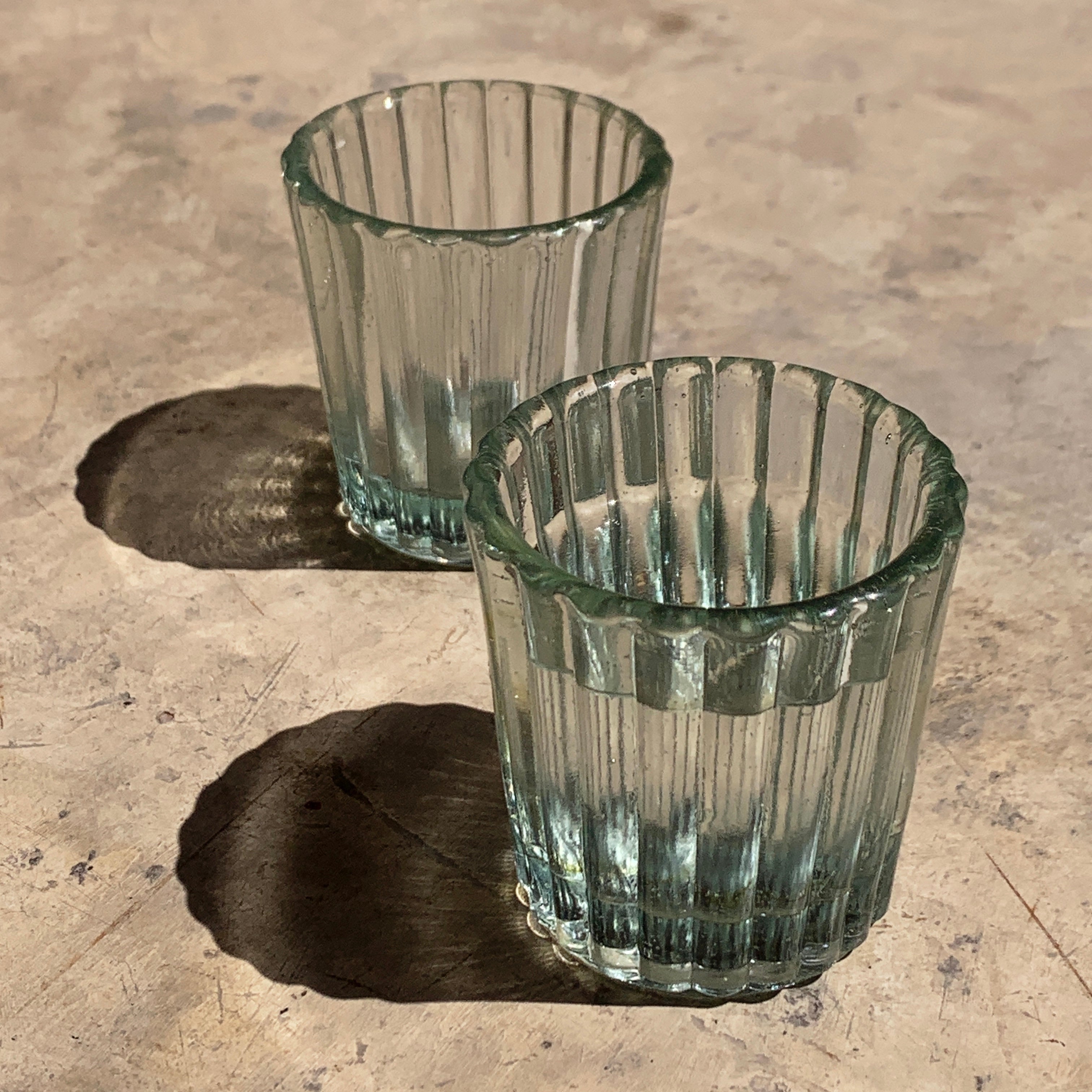 CLEAR Pressed glass Mezcalero Rayado
