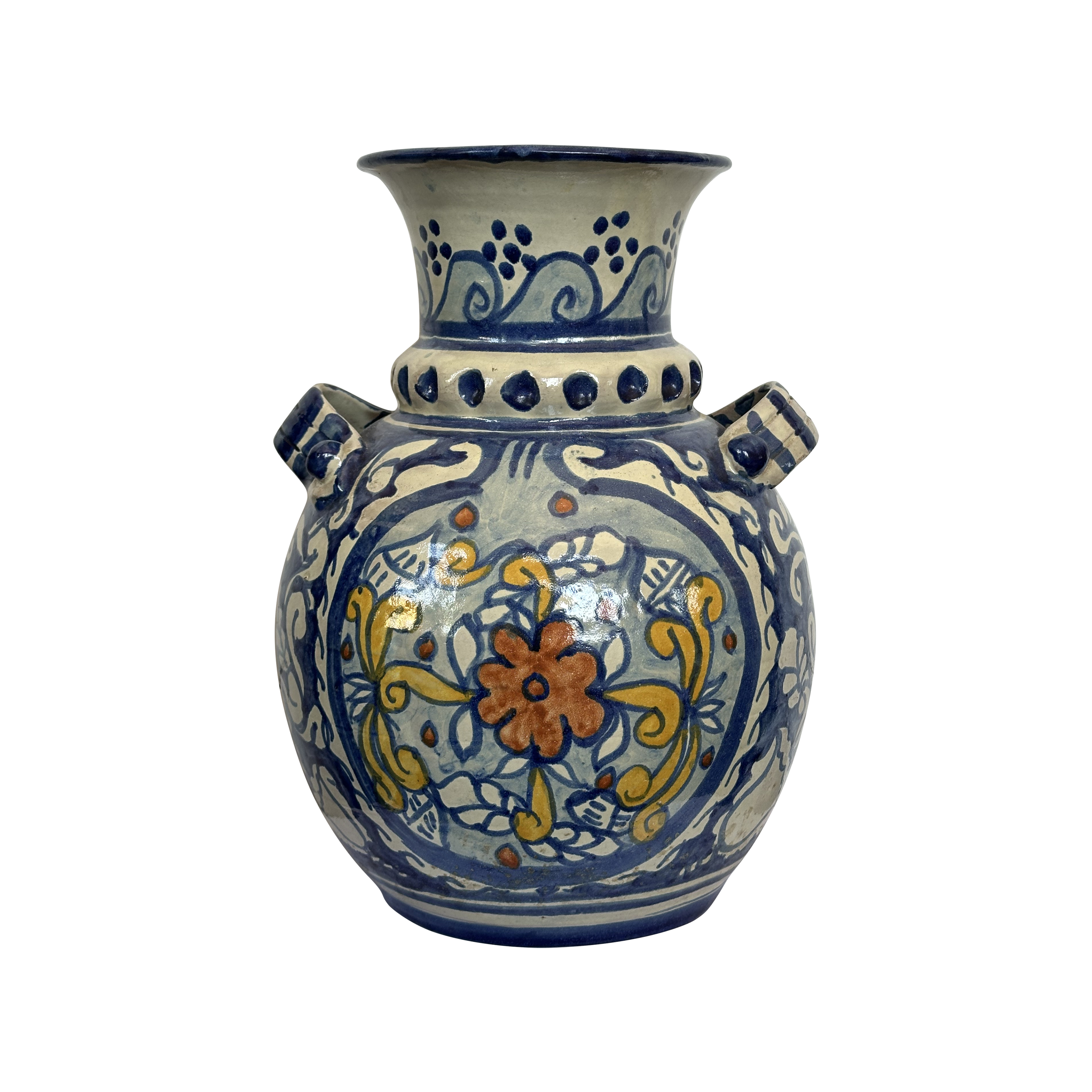 Vintage Talavera Vase from Guanajuato