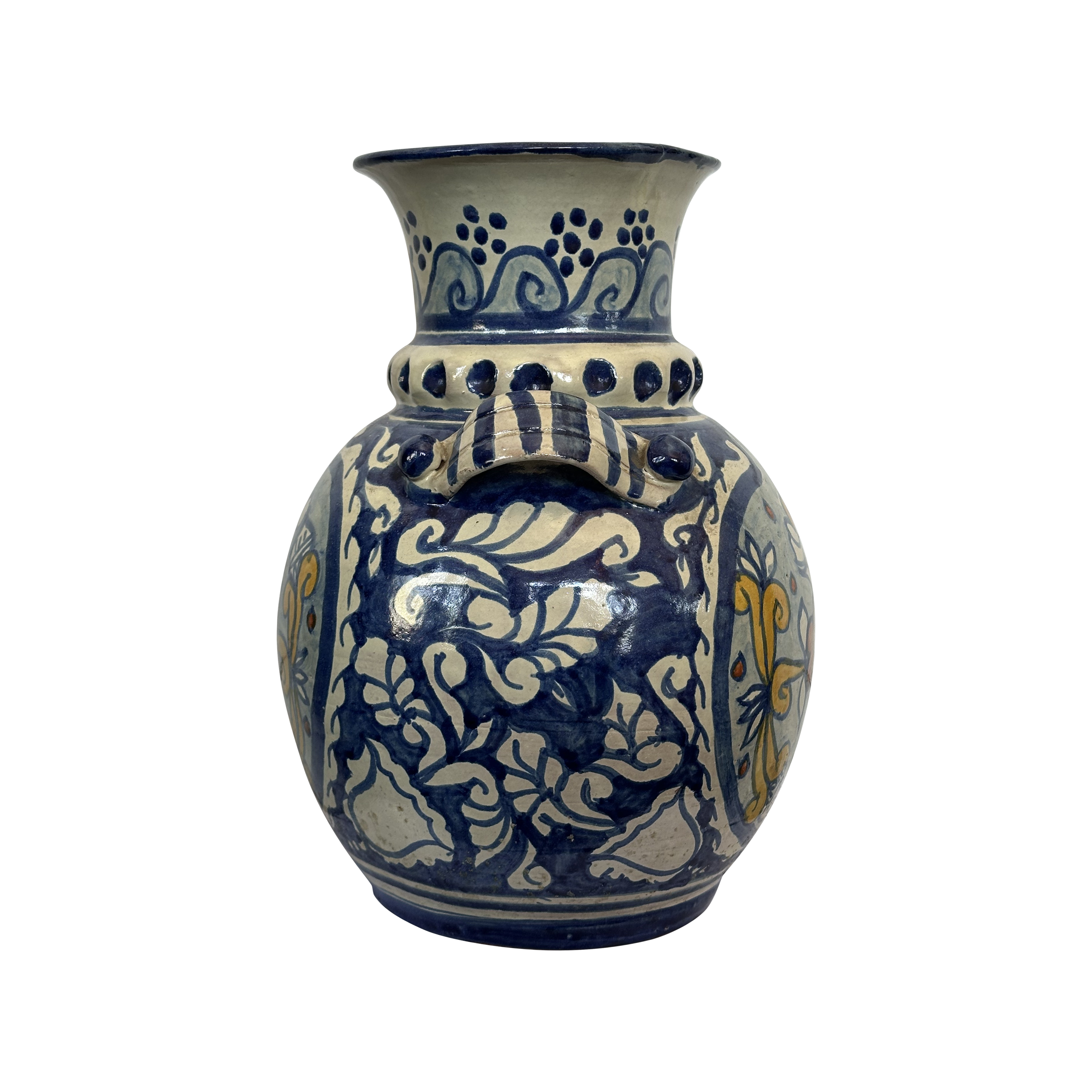 Vintage Talavera Vase from Guanajuato