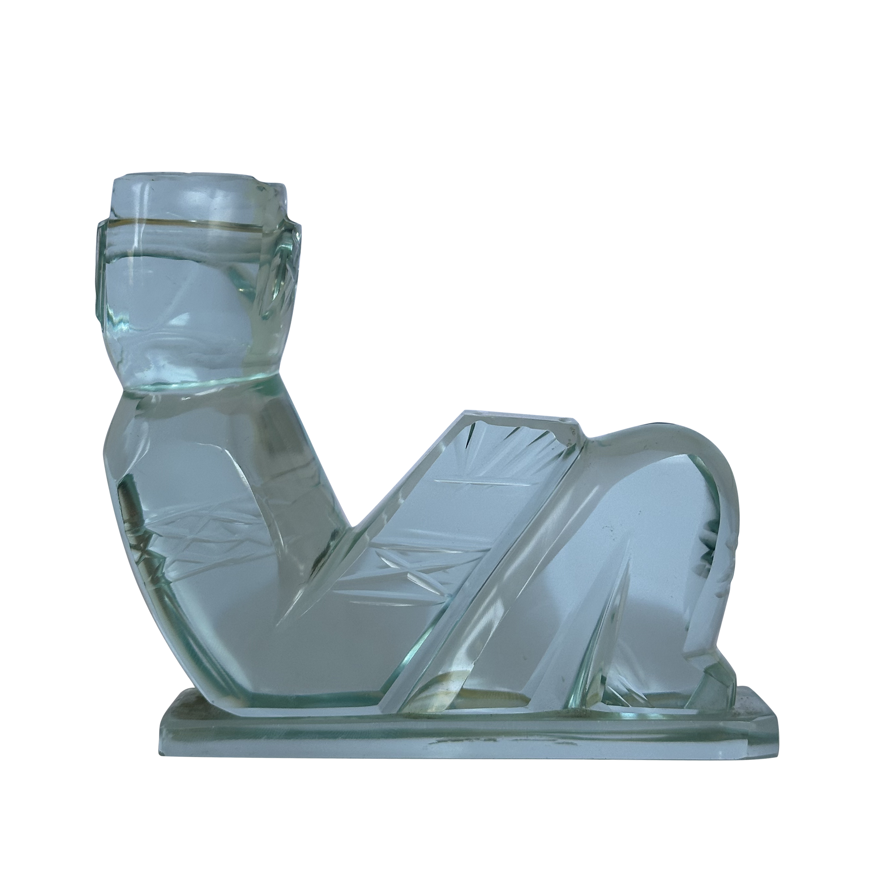 Vintage Glass Chac Mool Figure