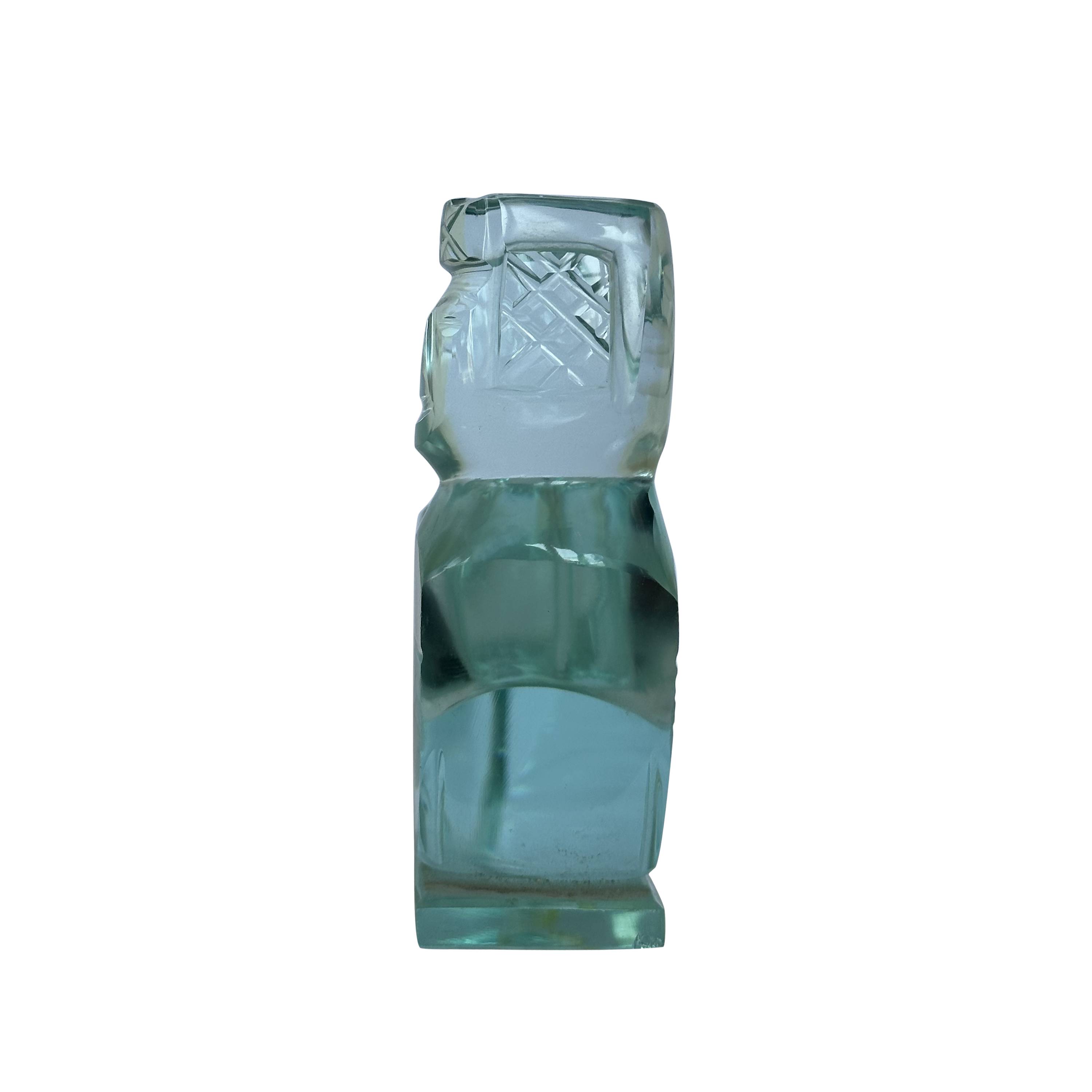 Vintage Glass Chac Mool Figure