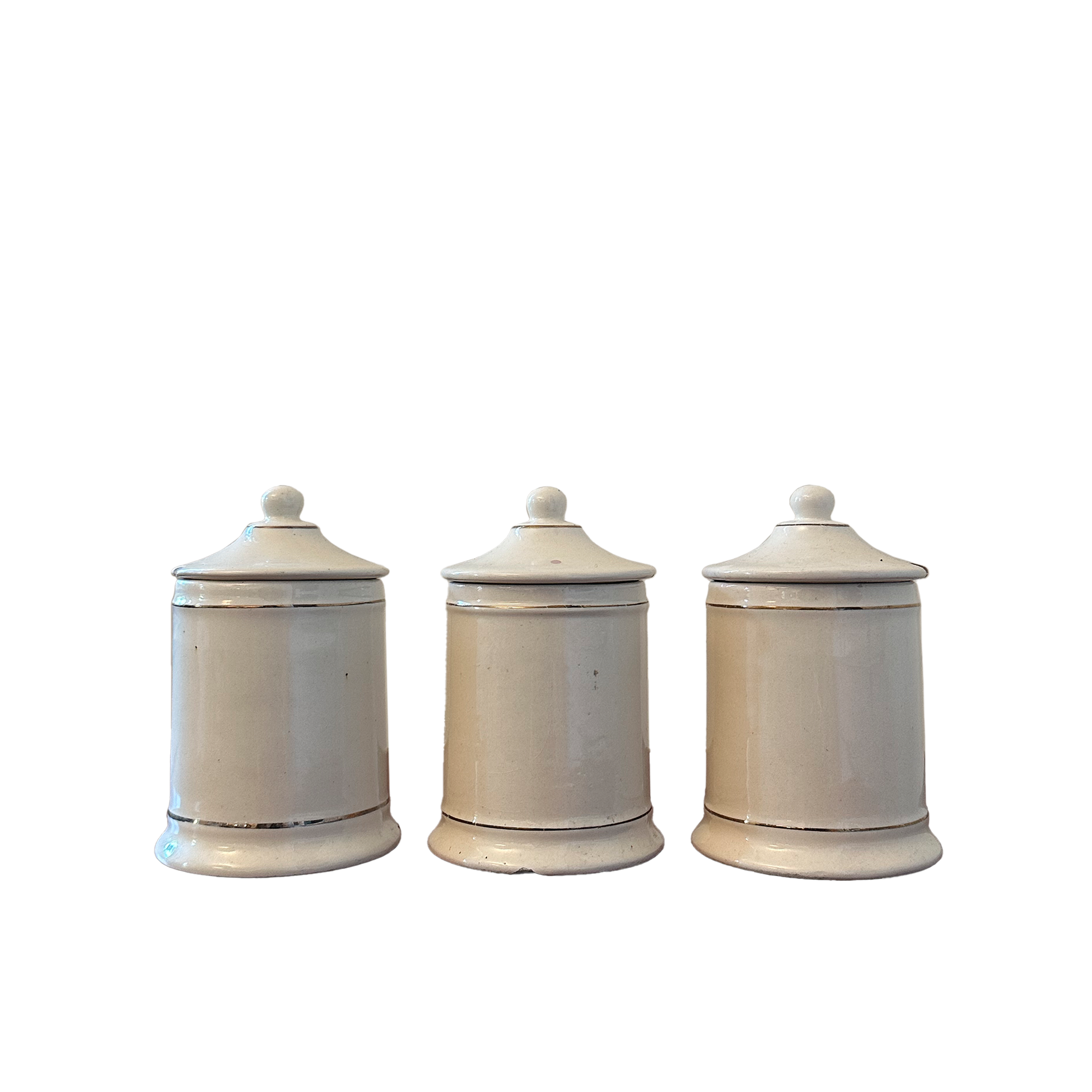Vintage Ceramic Apothecary Jars (Sold as Set)