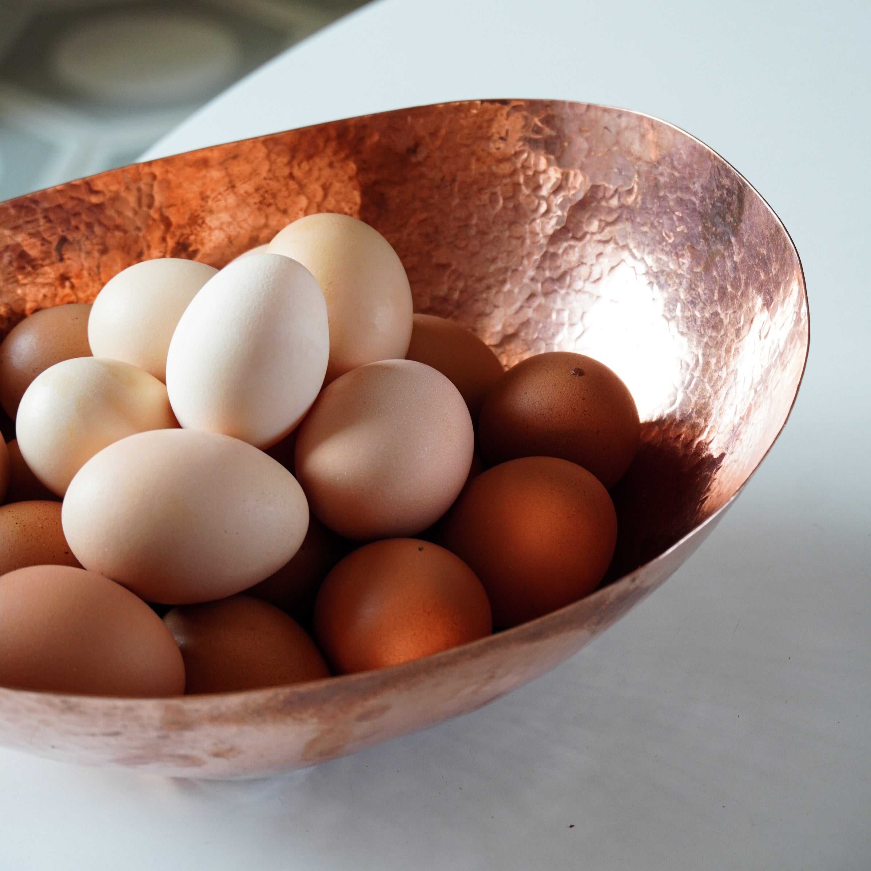 Bermuda Hammered Copper fruit bowl