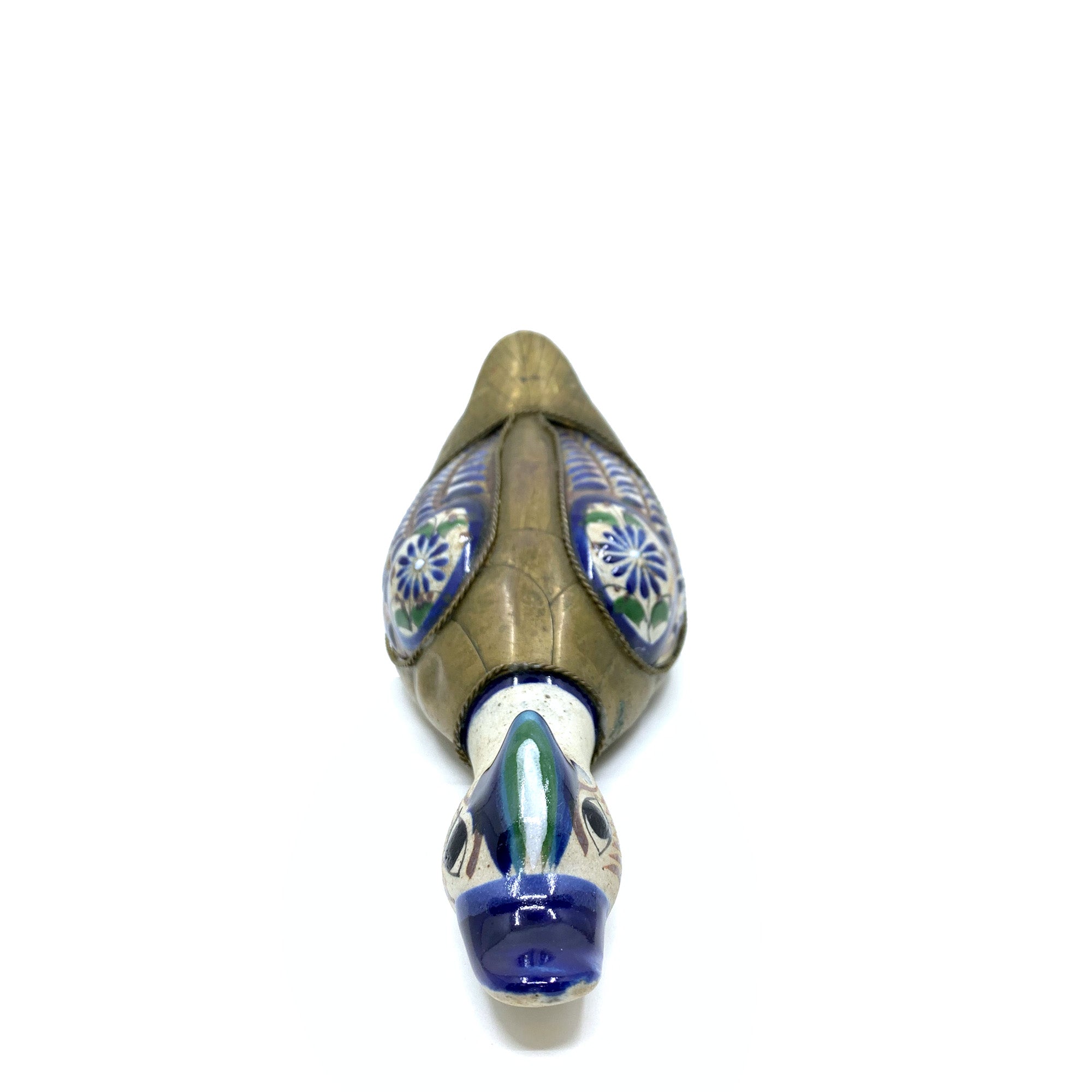 Talavera and metal duck. C. 1970's.