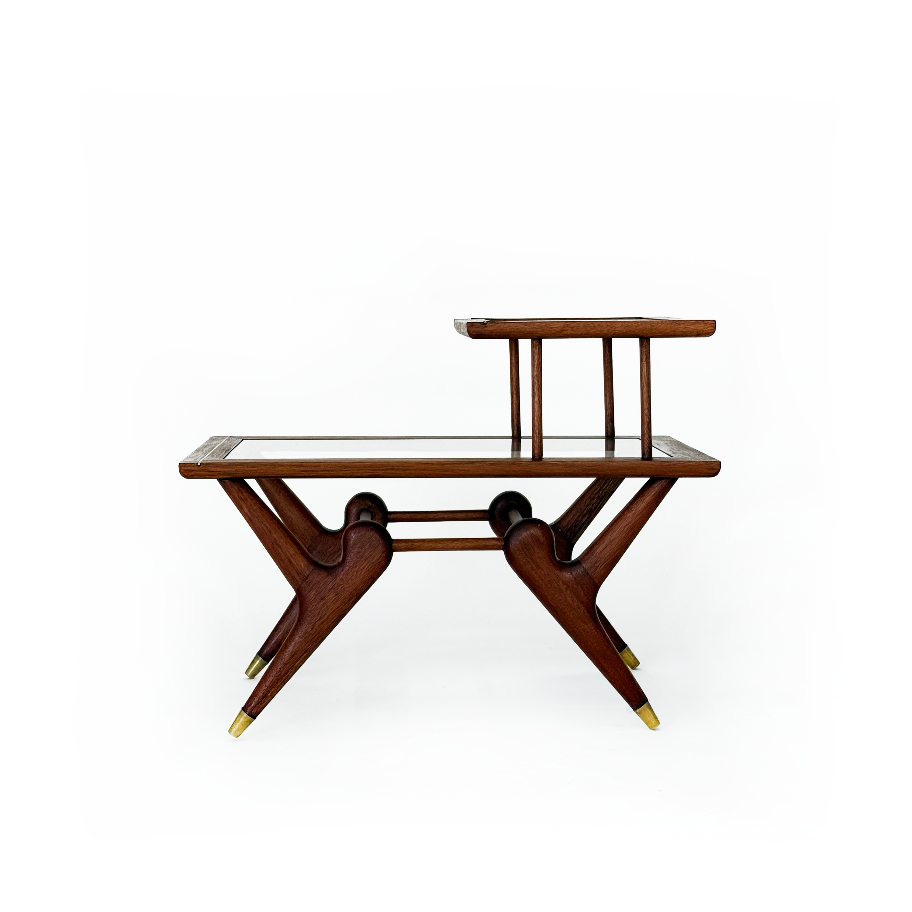 Eugenio Escudero Mahogany Wood Side Table c. 1950s