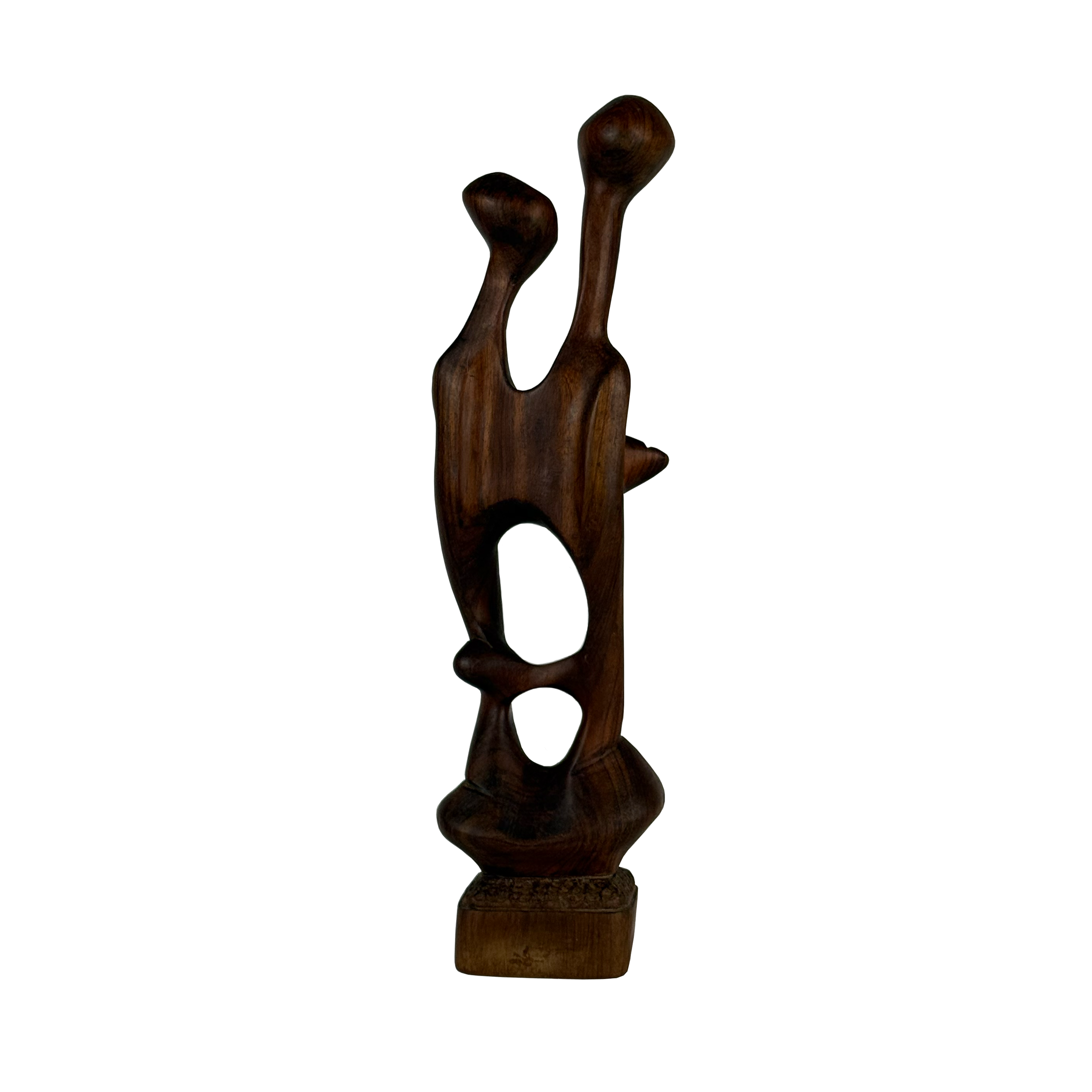 Modernist Wood Sculpture of a Couple