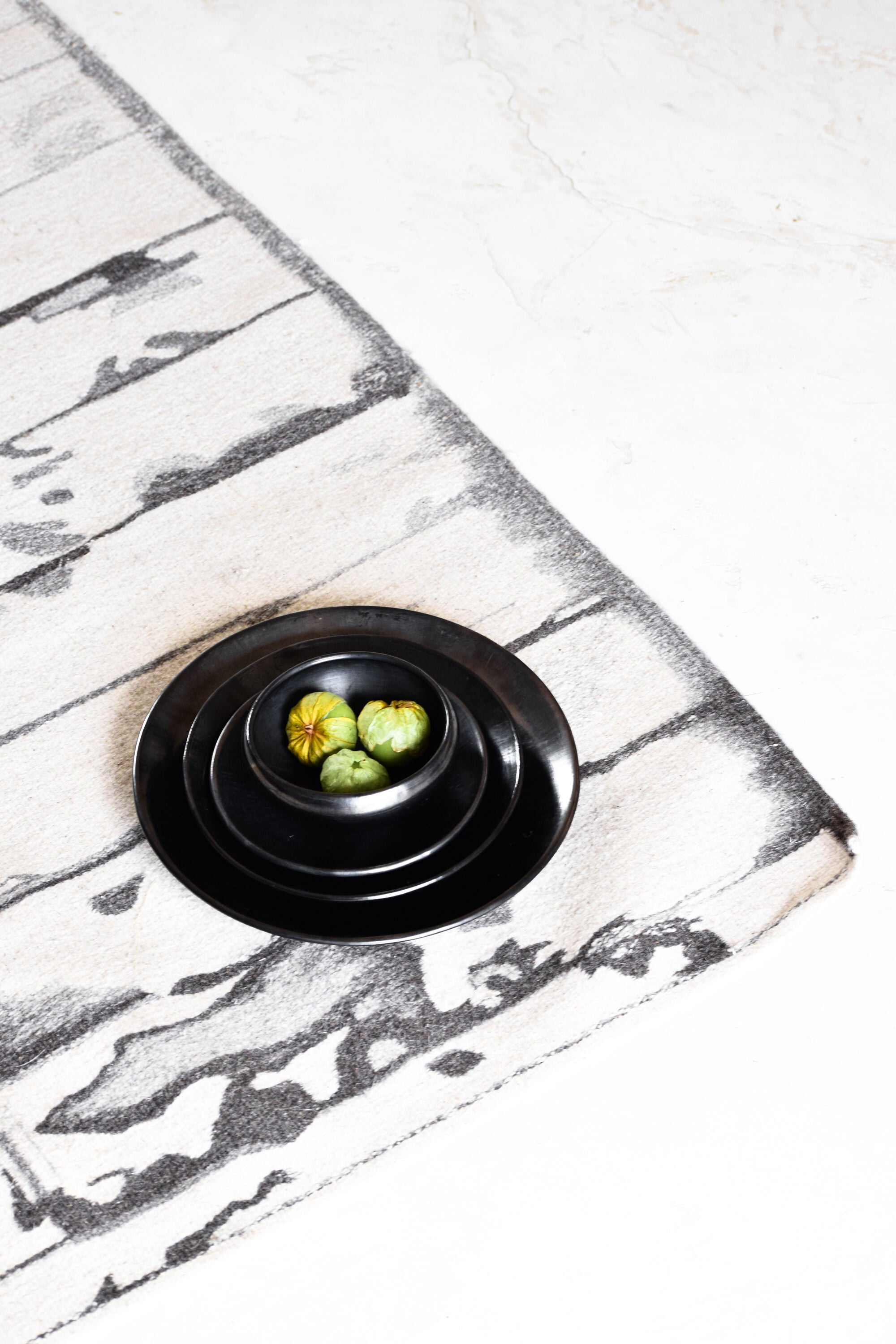 Elena Black Salad Plate