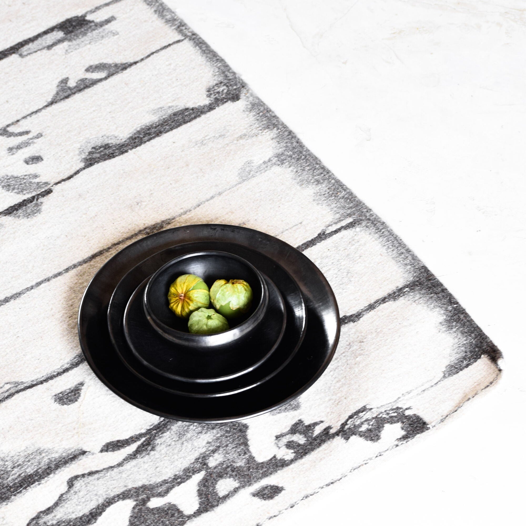 Elena Black Salad Plate