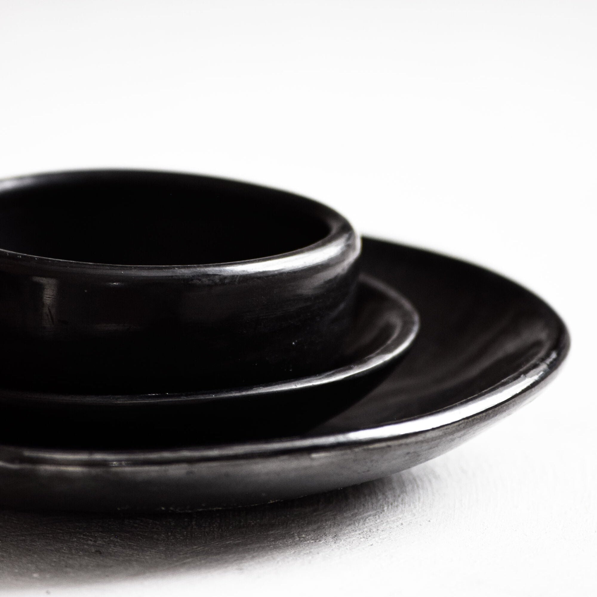Elena Black Salad Plate