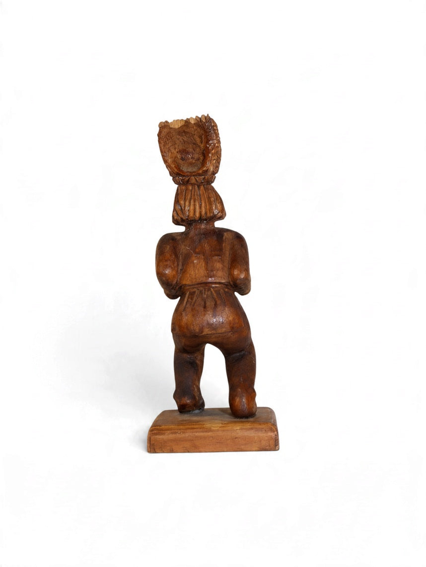 Sonoran Wooden Dancer sculpture by Embajada Vintage, a handcrafted home decor piece featuring a stylized dancer figure.
