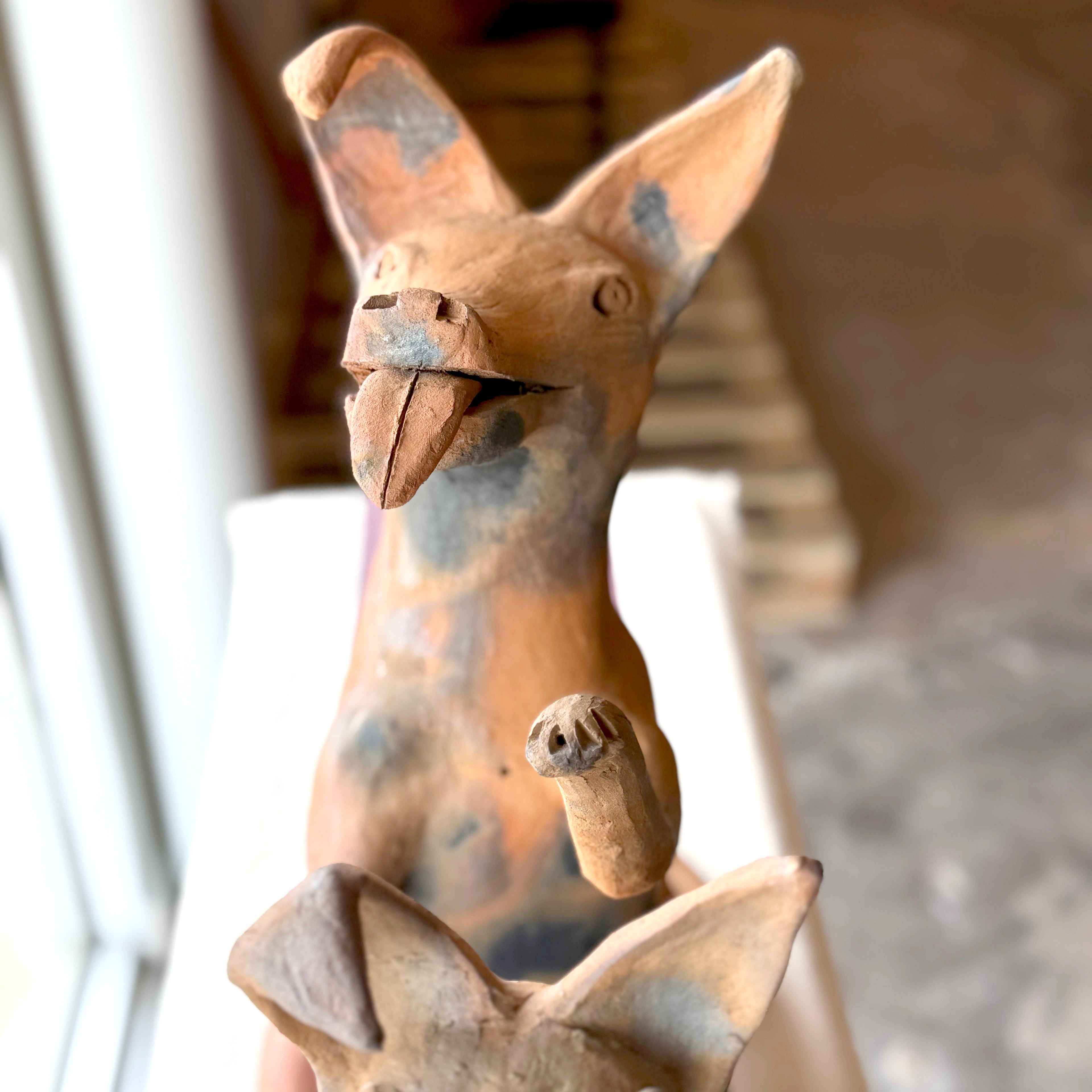 Set of Six Burnished Clay Xoloitzcuintles from Zipiajo