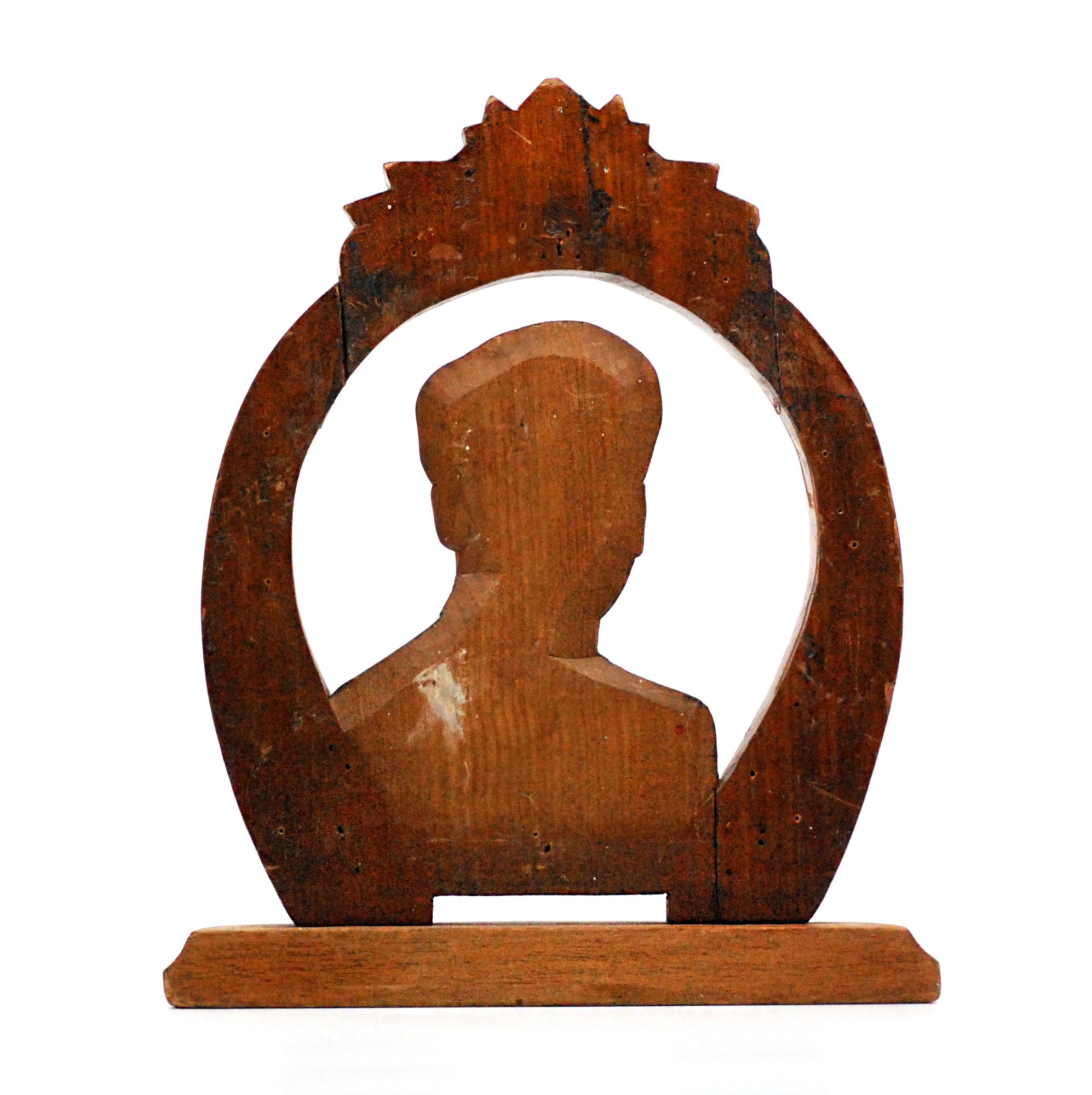 Portrait of Man in Wood Frame