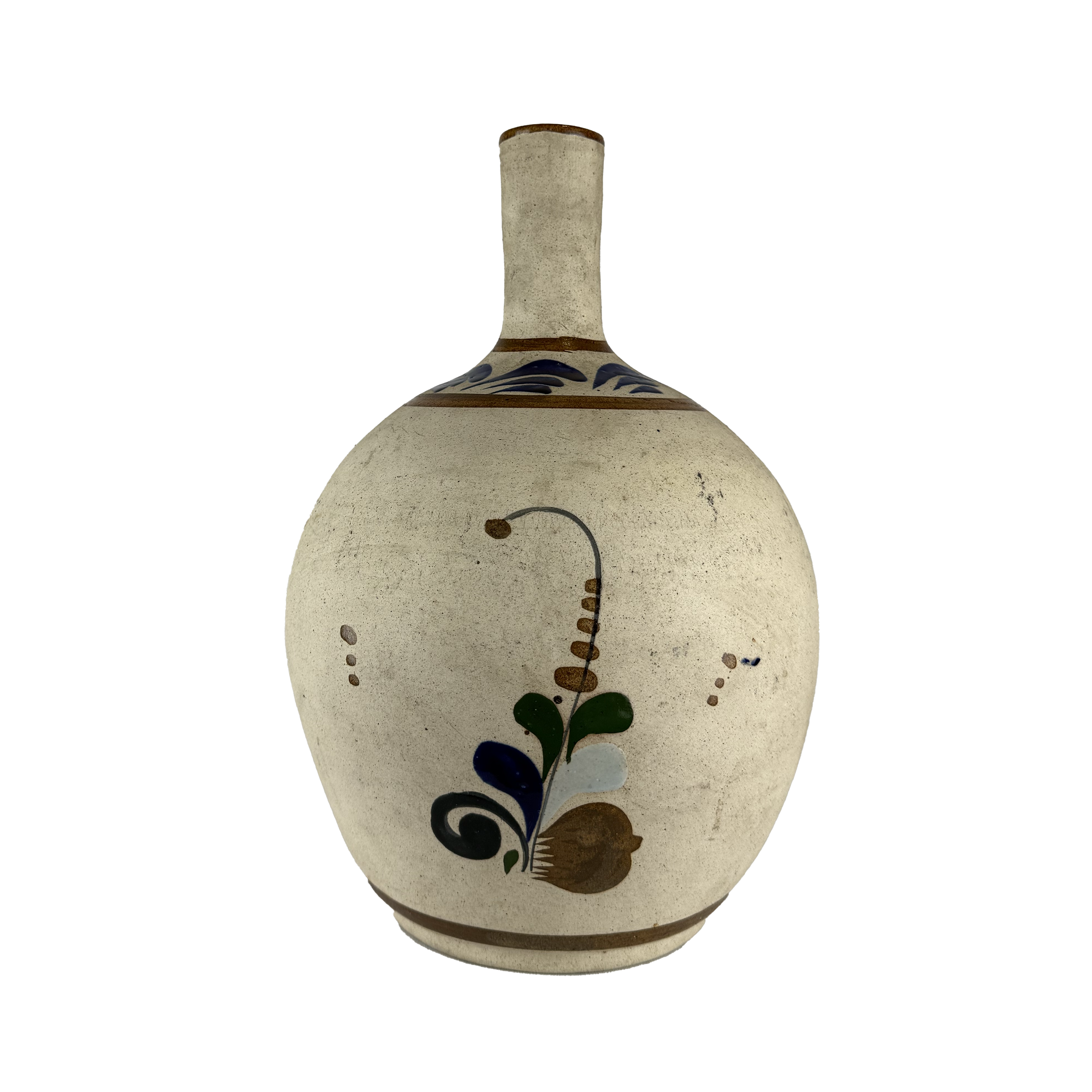 Tonalá Water Jug Vase with Bird Motif