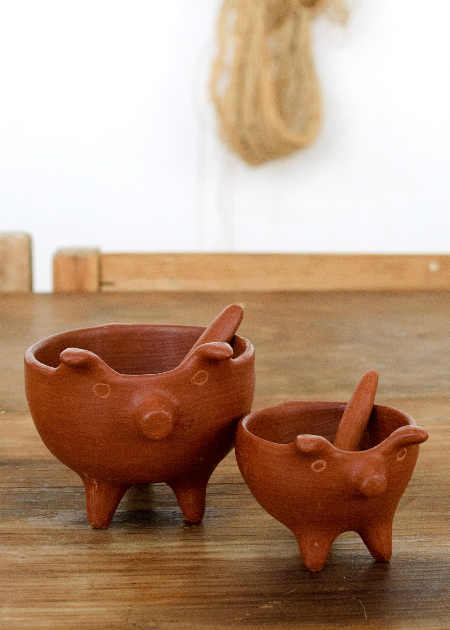 Red Clay Pig Salsa Bowl