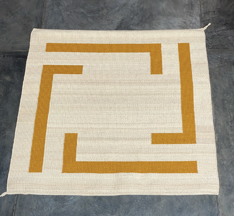Trine Ellitsgaard Agave Collection Tapestry IV Gold and Natural